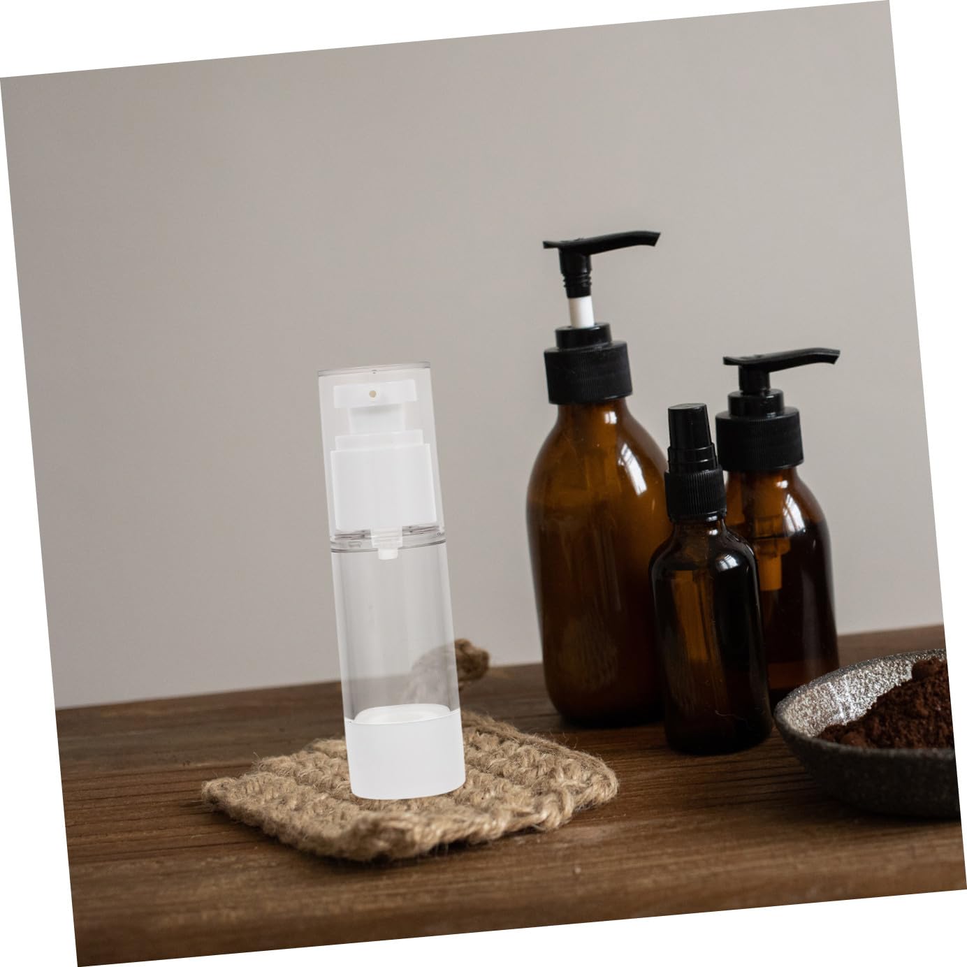 WOONEKY 10pezzi Bottiglie Da Viaggio Per Lozioni Dispenser Vacuum Impermeabili Per Cosmetici e Saponi Per Uso Quotidiano e Viaggi