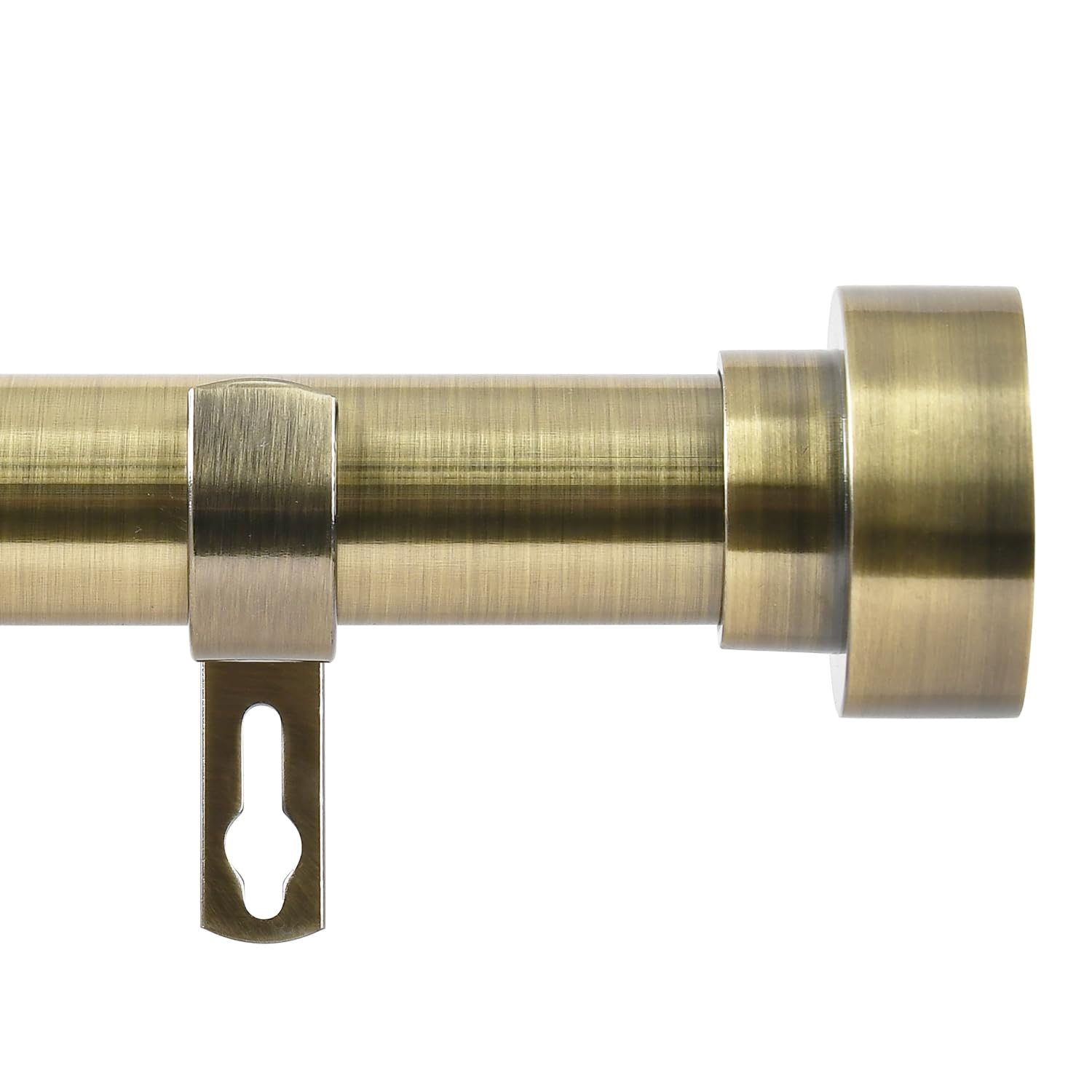 Boom Jog Antique Brass Curtain Poles 25Mm Diameter Extendable Curtain Pole 120 To 300 Cm Cap Finials 48" To 120" Adjustable Curtain Track