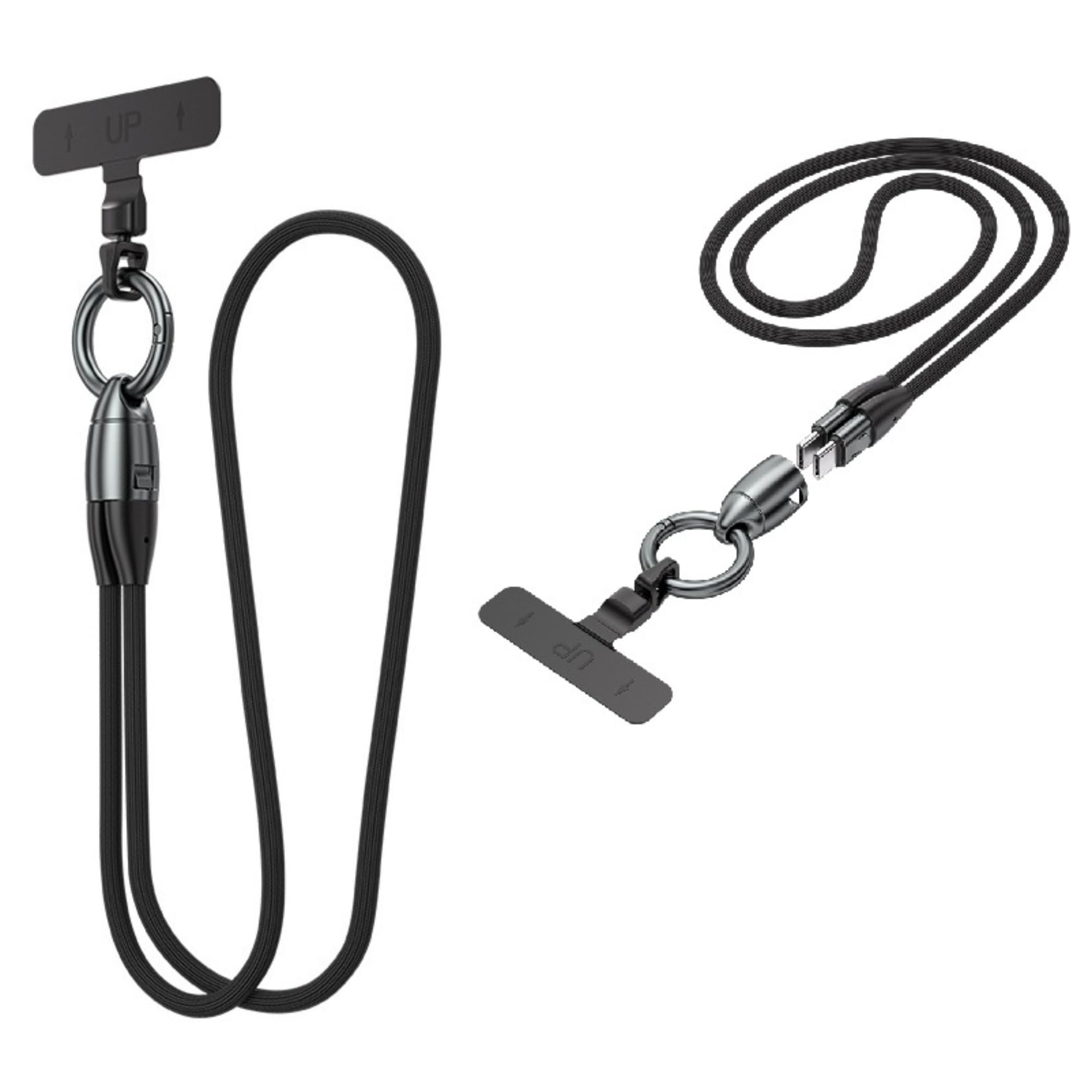 Correa para el cuello anticaídas Omana con cable tipo C de 5A para evitar robos 8
