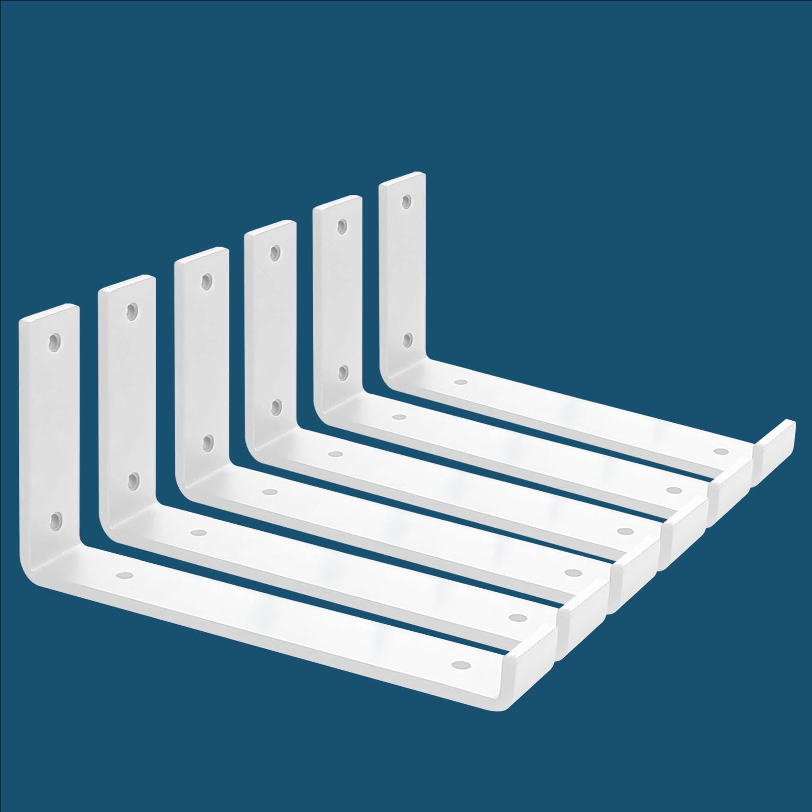 MLOQI 6 Pack Scaffold Board Shelf Brackets with Lips