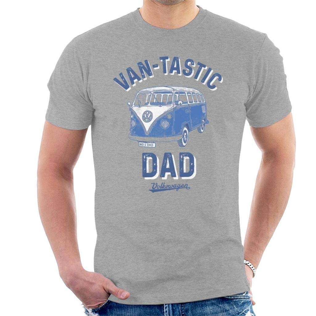 Volkswagen Men's Heather Grey Van Tastic Dad T-Shirt