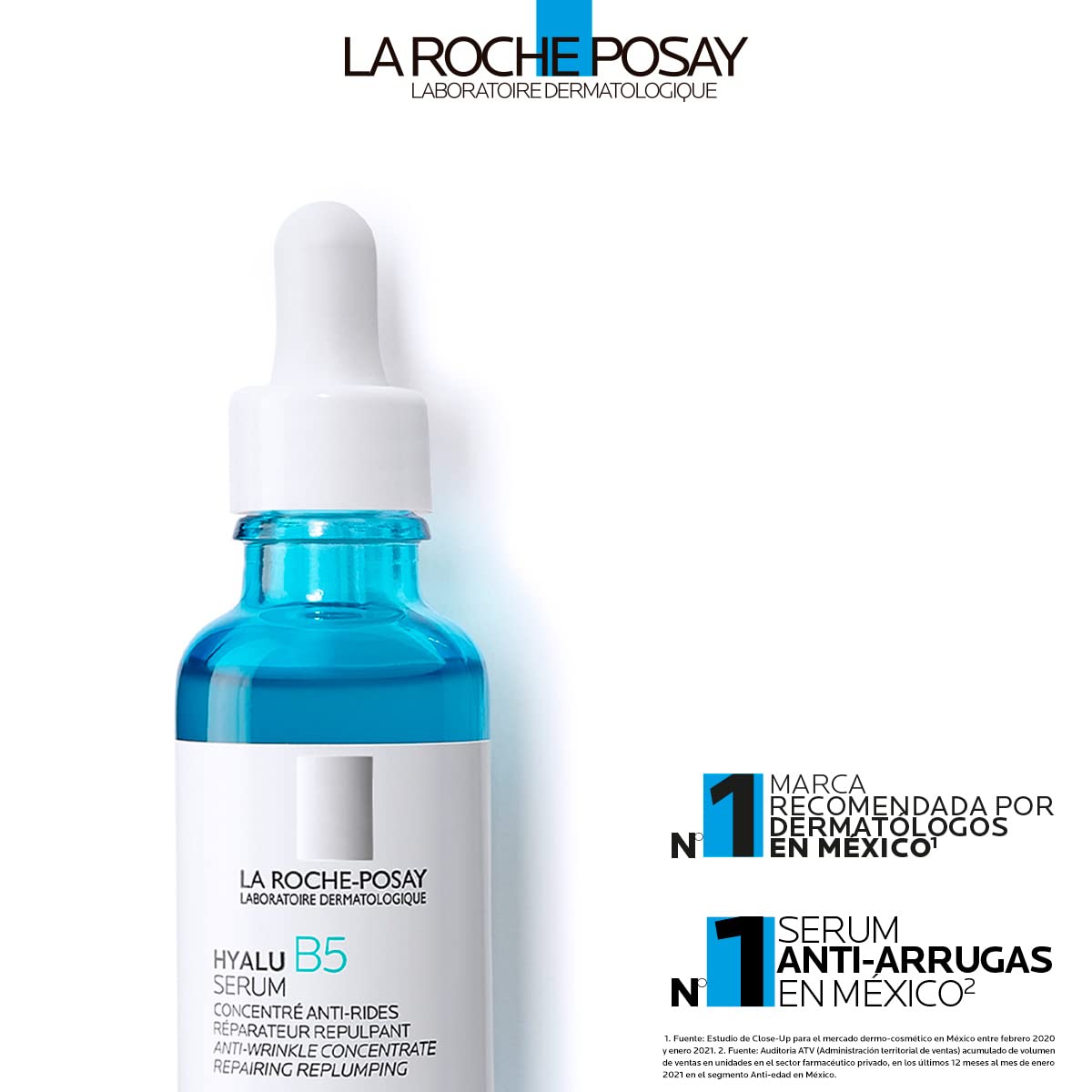La Roche-Posay Hyalu B5 Serum Concentrado Anti-arrugas, Reparador y Rellenador con Ácido Hialurónico, 30 ml