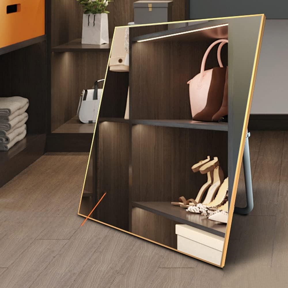 Aluminum Alloy Shoe Mirror - High-Definition Explosion-Proof Floor-to-Ceiling Mirror for Shoe Store - Stable Support Silver Mirror - 40 * 50cm/15.7 * 19.6in