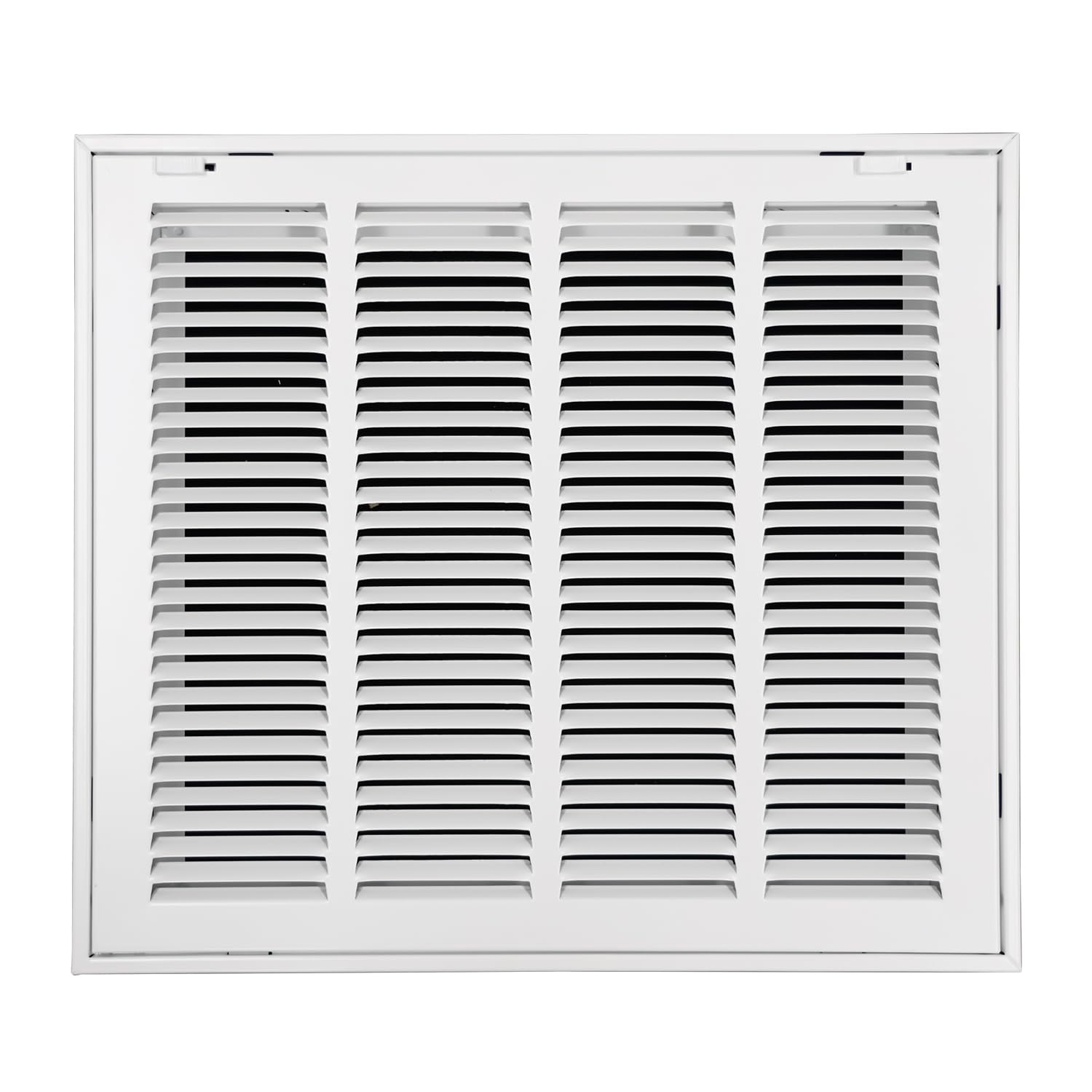 howeall 16"w x 14"h [duct opening size] steel return air filter grille - removable face/door for 1 inch filters -hvac vent cover grill - white [outer dimensions: 18 5/8"w x 16 5/8"h]