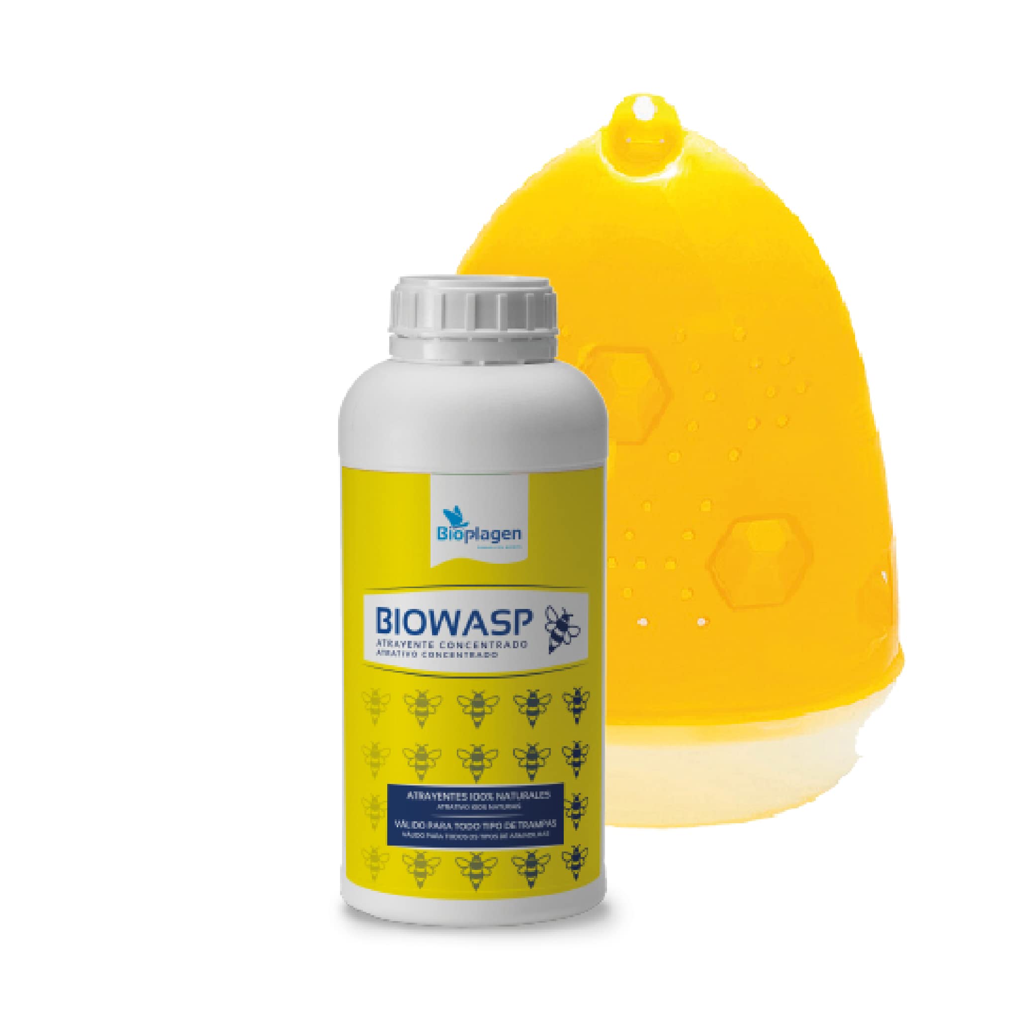 Bioplagen Wasptrap Trampa Avispas + Biowasp Atrayente concentrado listo para usar 500 ml