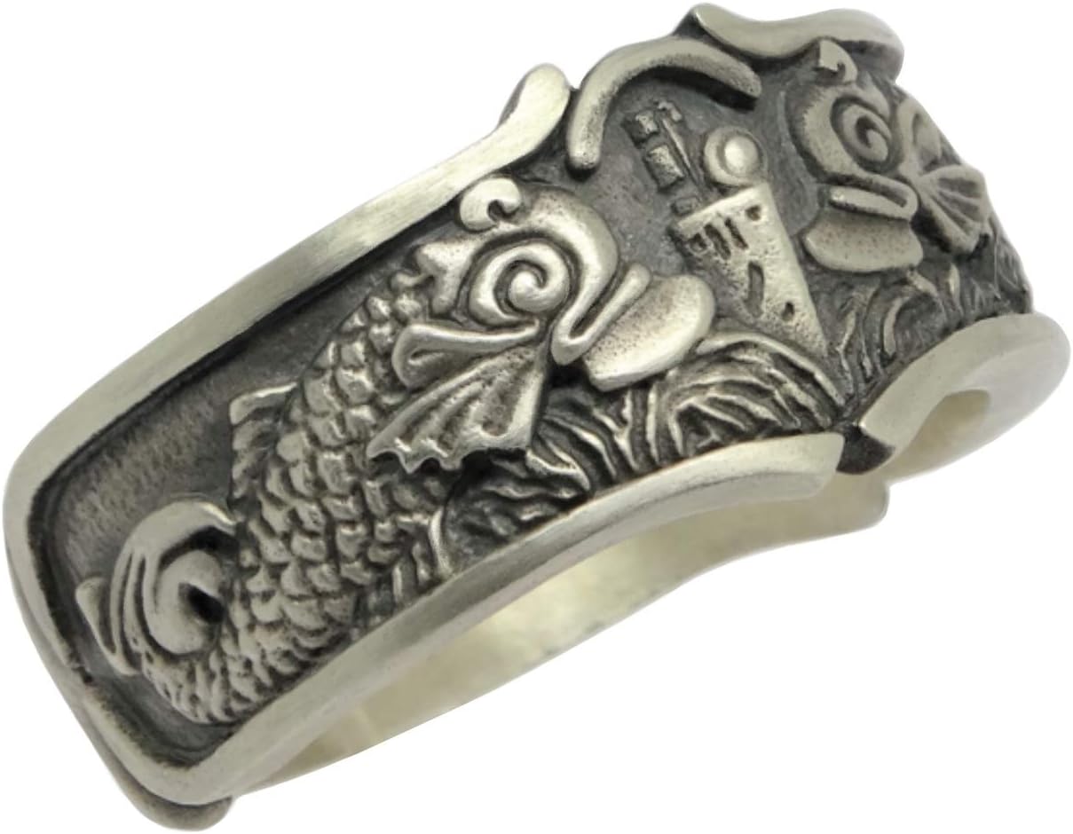 Submarine Dolphins Warfare Sterling Silver 925 Men’s Band Ring – Navy Handcrafted Gift