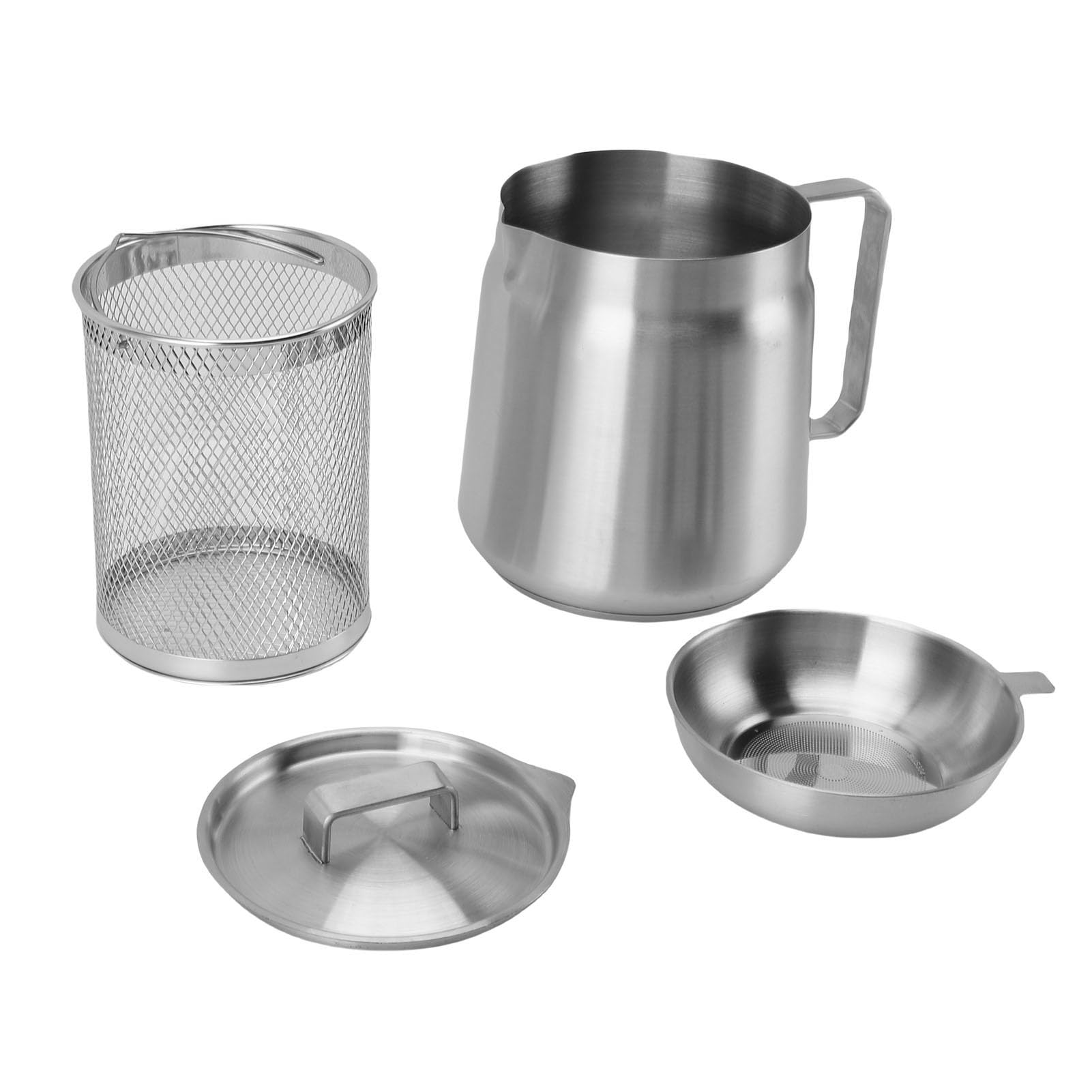 Bewinner Filtro Olio in Acciaio Inox 304 con Colino e Cestello per