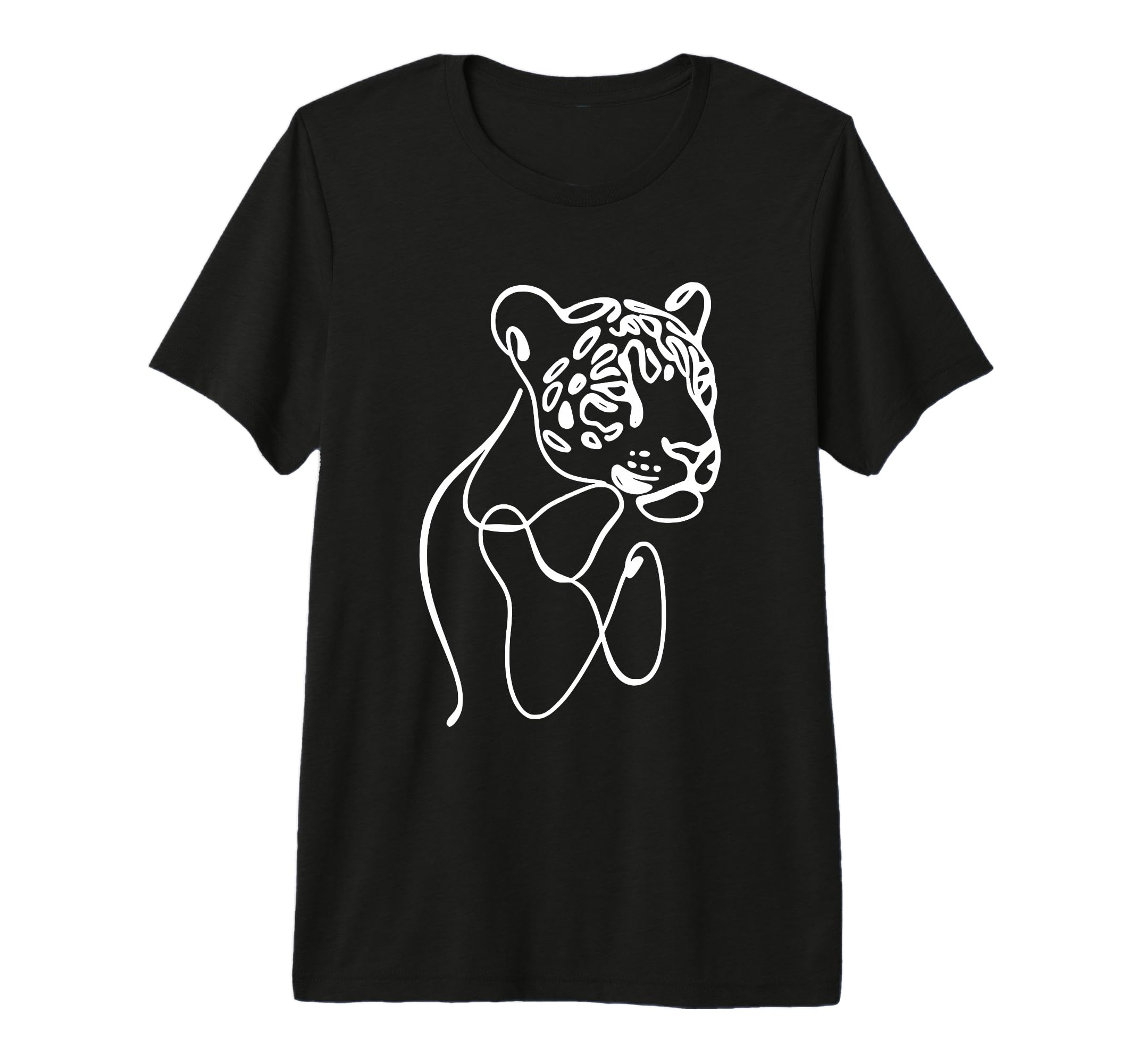 Jaguar Big Cat Line Art Mammal Art Zoologist Premium T-Shirt