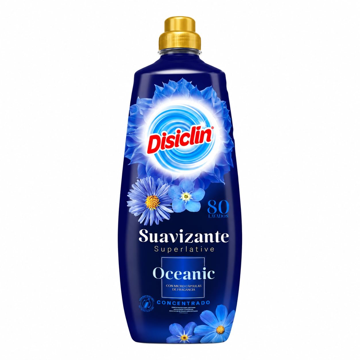 Suavizante Disclin Concentrado Oceanic 1,4L | Pack 10 Unidades | 800 Lavados | Aroma Fresco Duradero | Con Microcápsulas de Fragancia | Formato Ahorro 14L | RASMACOR