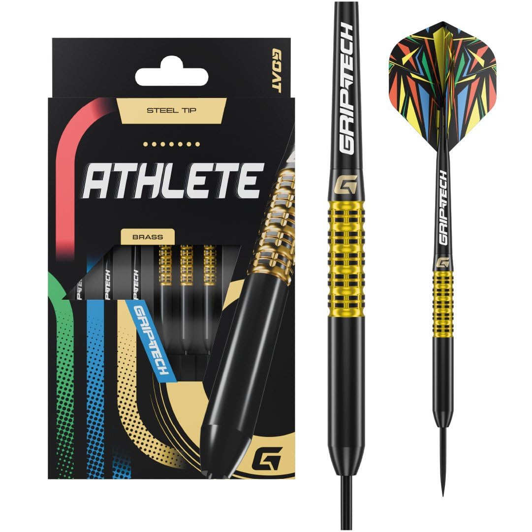 Goat Athlete Steel Tip Darts – Brass Range 12G Yellow