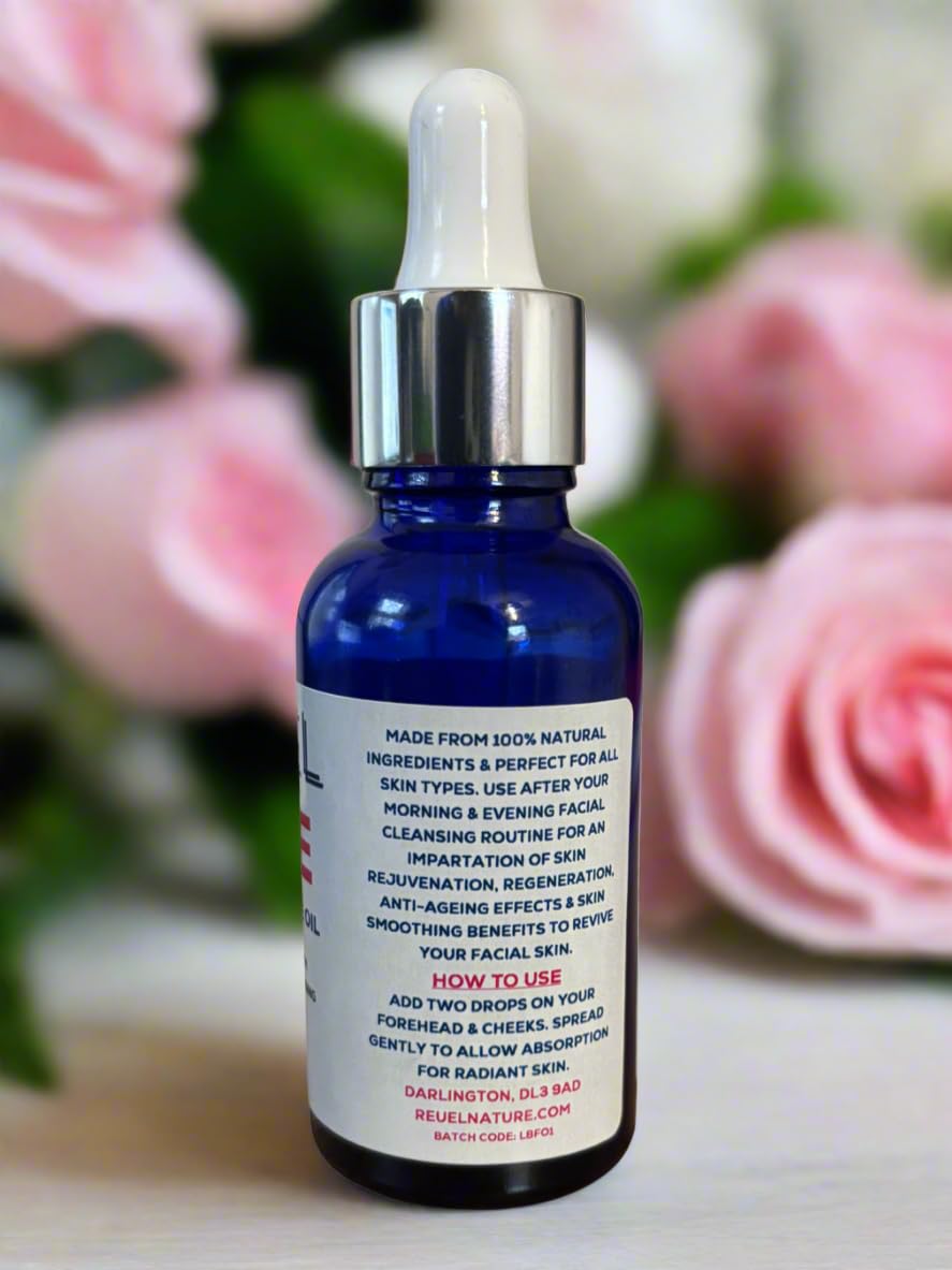 Reuel Luxe Botanical Facial Oil, Anti-Ageing Serum with Rosehip and Jojoba Oil, 30ml, 30 ml (Pack of 1) - Image 3