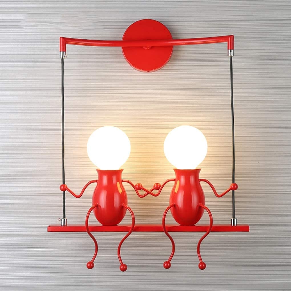 Lámpara de pared LED para niños con casquillo de metal moderno E27 y aplique Seawich