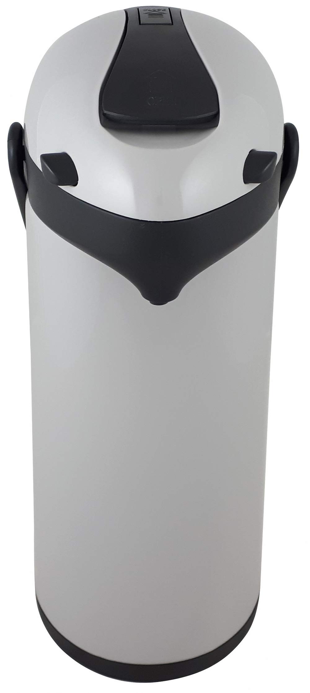 Helios Pump-Isolierkanne Airpot, 1,9 Liter, Kunststoff, grau/schwarz, Einhandbedienung
