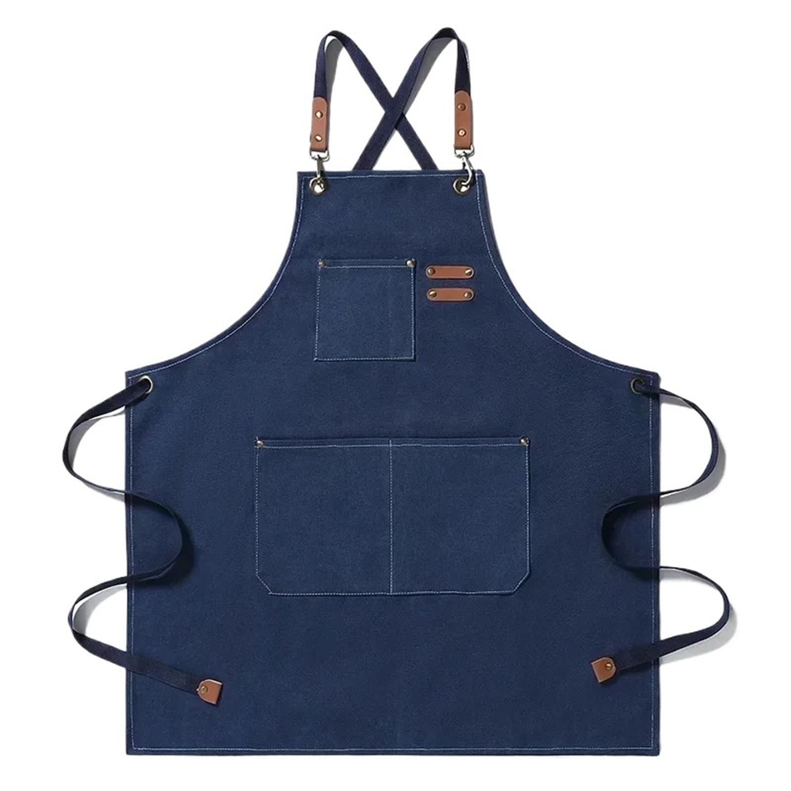 Lot de 2 tabliers cuisine en toile for femmes et hommes, travail for restaurant, bar, boutique, café, studio, uniforme pour Hommes et Femmes