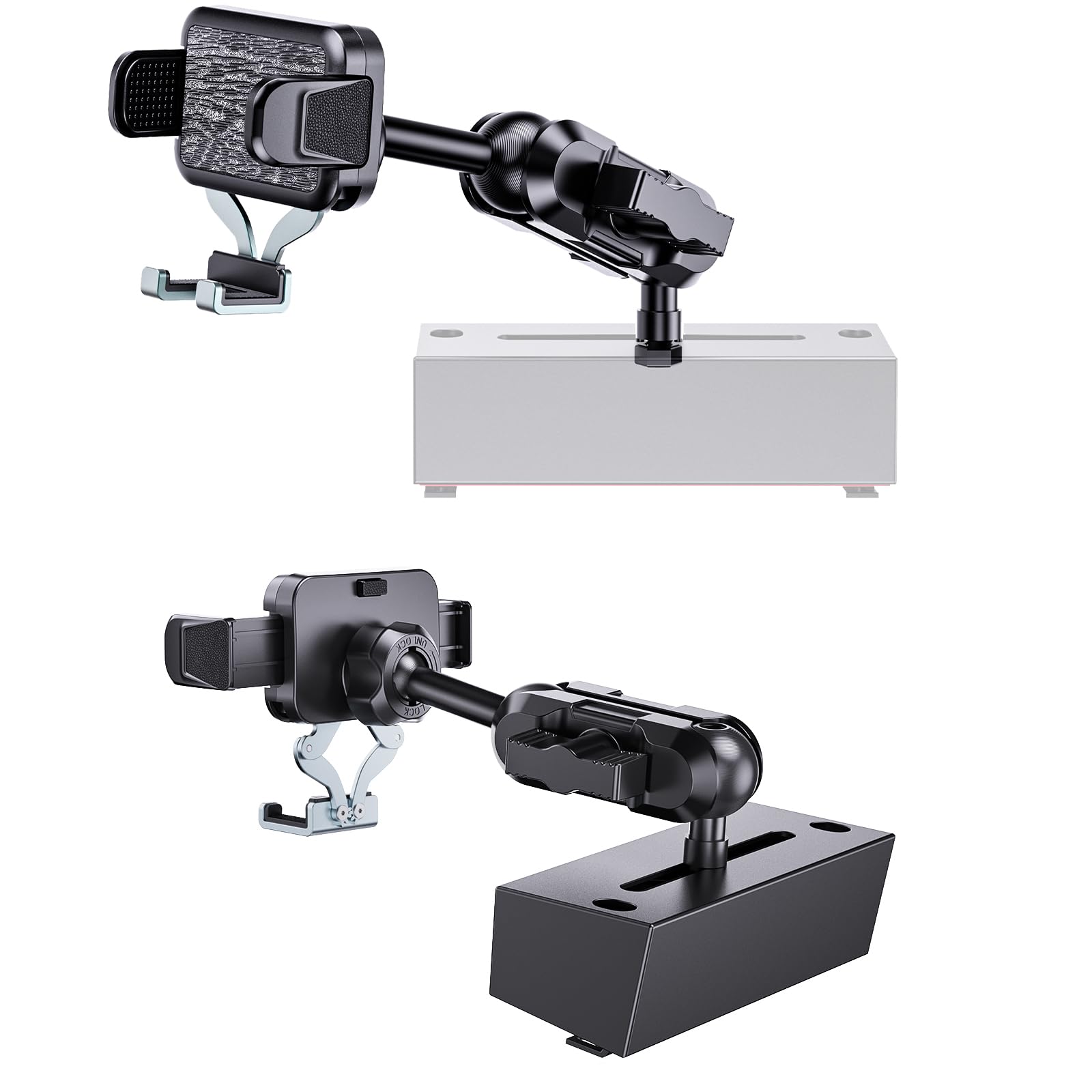 Upgraded Metal Phone Mount for Ram Truck 2019-2023 Dash Mount Cell Phone Holder Compatible with Dodge RAM 1500