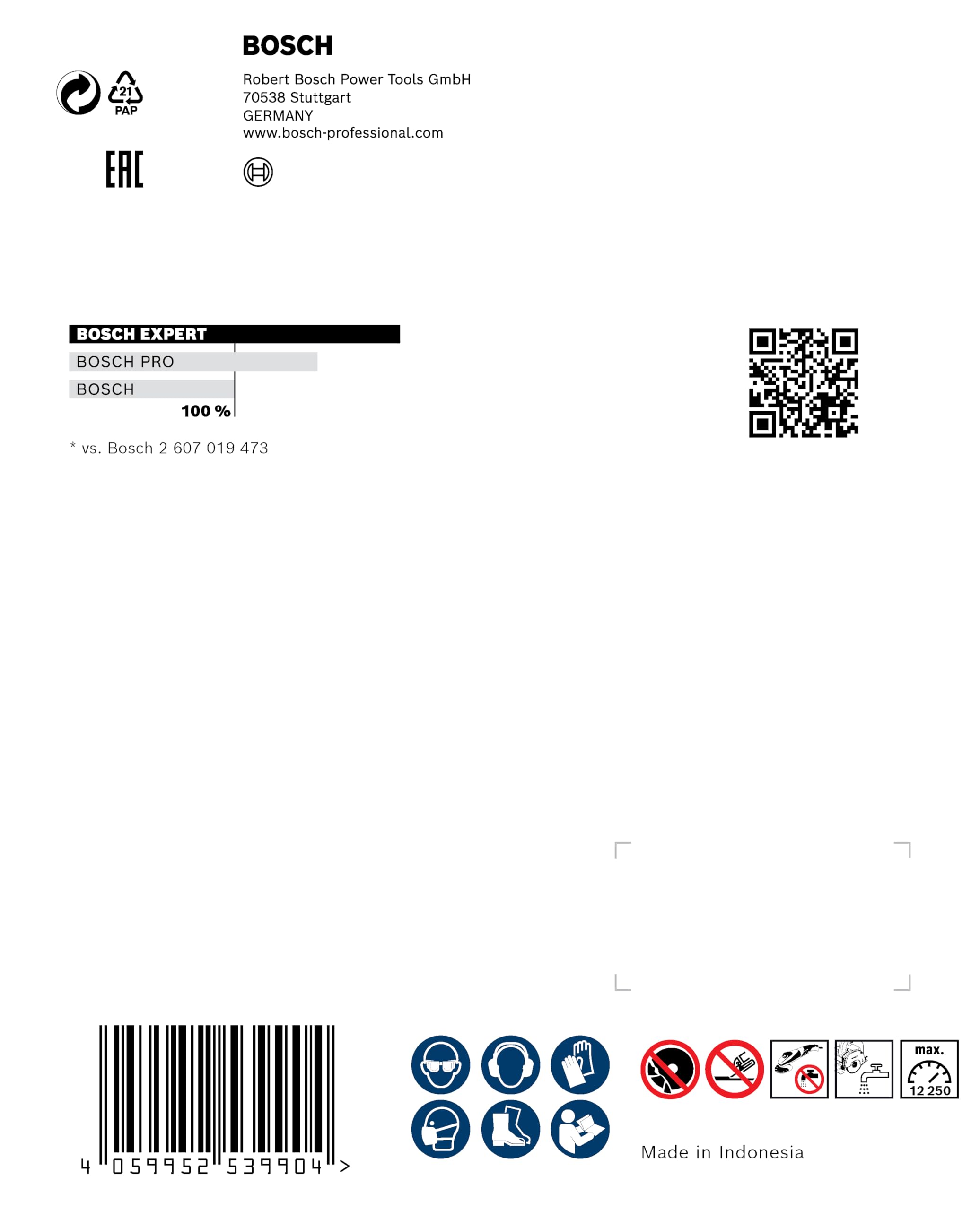 Bosch 1x Disques à tronçonner diamantés EXPERT HardCeramic (pour Carrelages durs, Pierre dure, Ø 125 mm, Professional Accessoire Petite meuleuse angulaire)