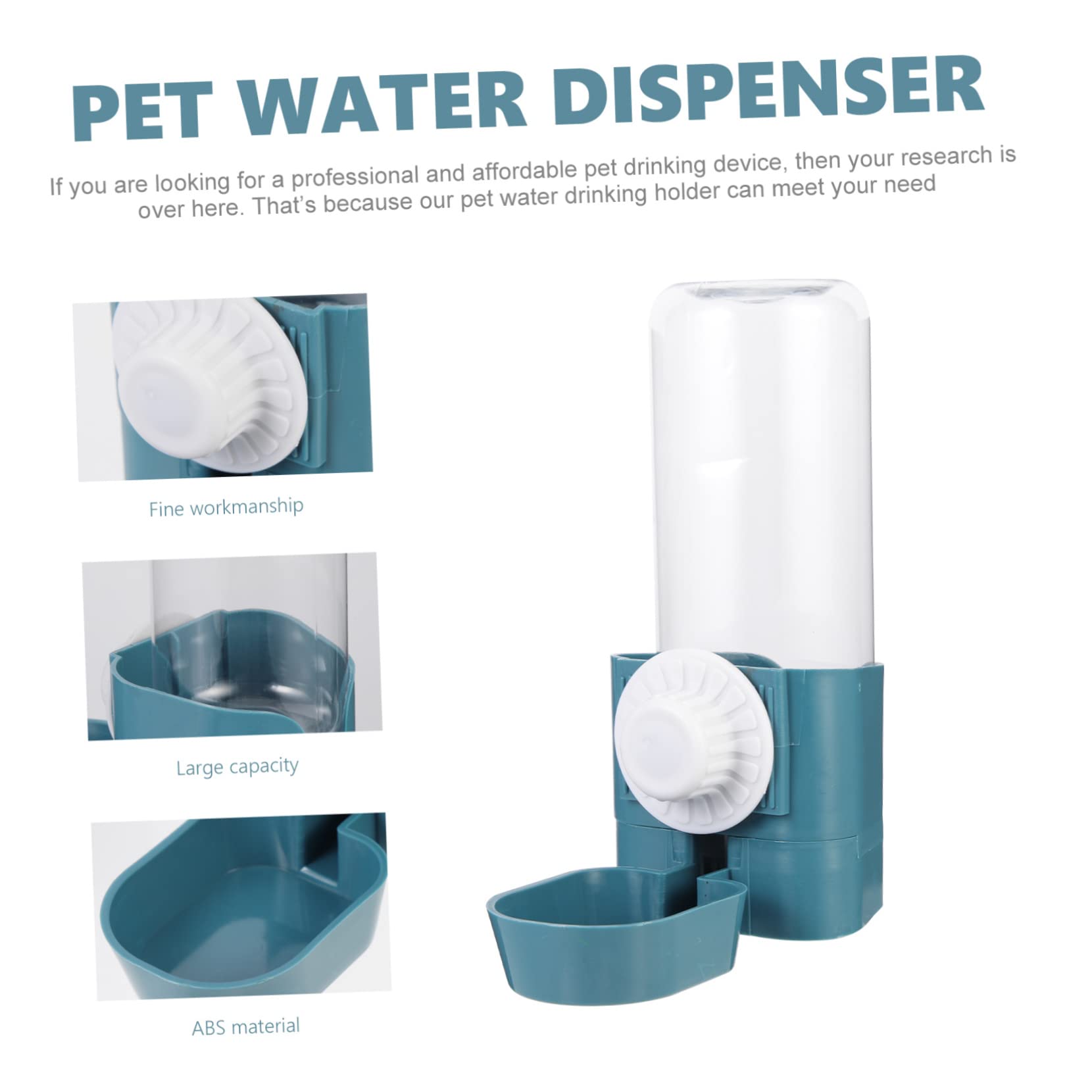 POPETPOP 3piezas Dispensador De Agua para Mascotas Automático Bebedero Colgante para Perros y Gatos Botella De Agua para Jaulas Material Duradero Fácil De Limpiar Oceánico