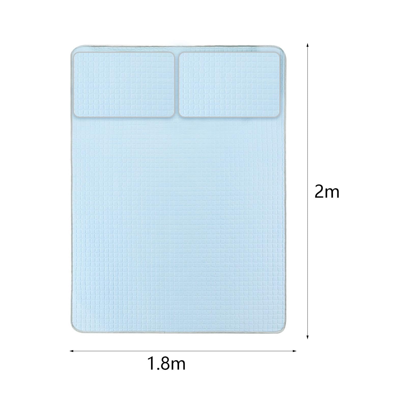 Almohadilla de colchón de enfriamiento Estera de enfriamiento de látex for personas que duermen calientes, Cómoda y lavable Estera fría Almohadilla de enfriamiento for el cuerpo Cubrecolchón, Azul 2.0