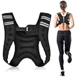 Weighted Vest, 6.5lb/3KG Weight Vest with Reflective Stripe, Body Weight Vests Adjustable for Men, Women Workout, Strength Training, Running, Walking, Jogging, Cardio, Weighted Workout