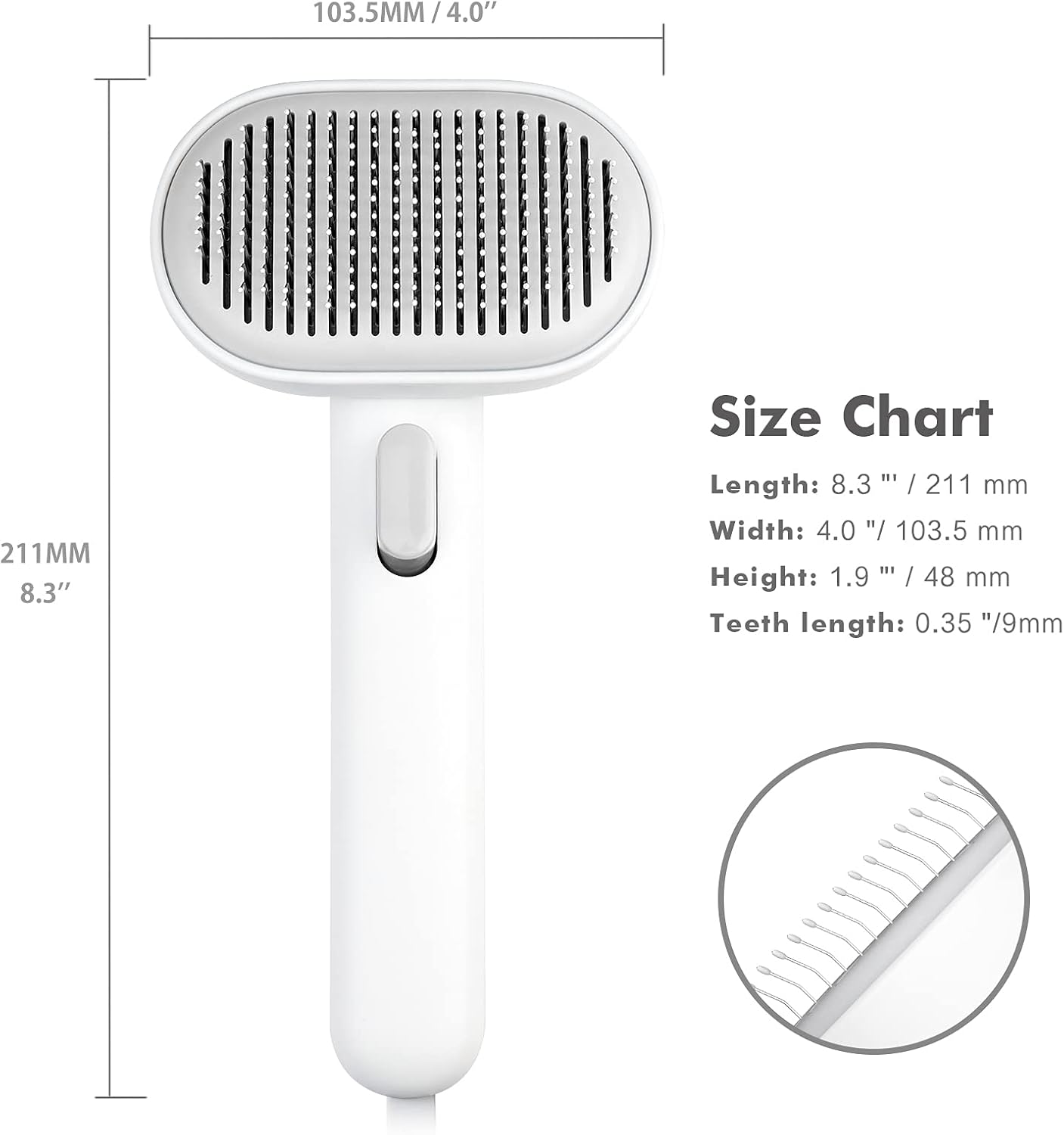 Aumuca Cat Brush for Shedding and Grooming, Self Cleaning Slicker Brush for Short or Long Haired Cats, Pet Dog Hair Brush for Puppy Kitten Massage Removes Loose Undercoat, Mats, Tangled Hair, Shed Fur : Pet Supplies