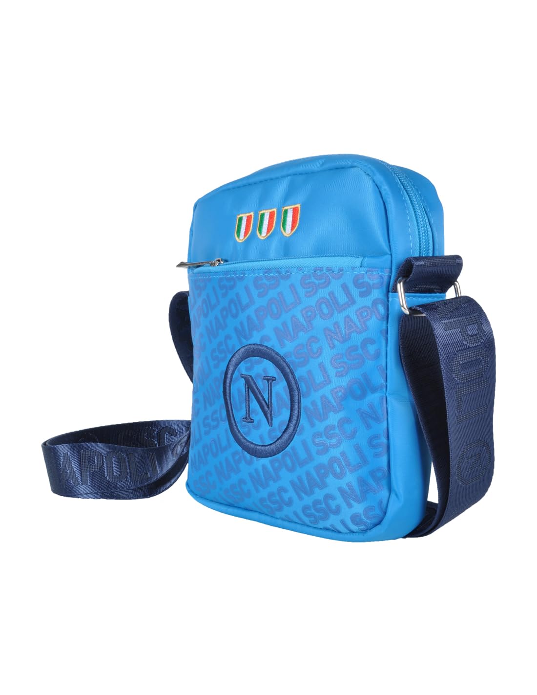 Borsello Napoli calcio con ricami in blu 123322