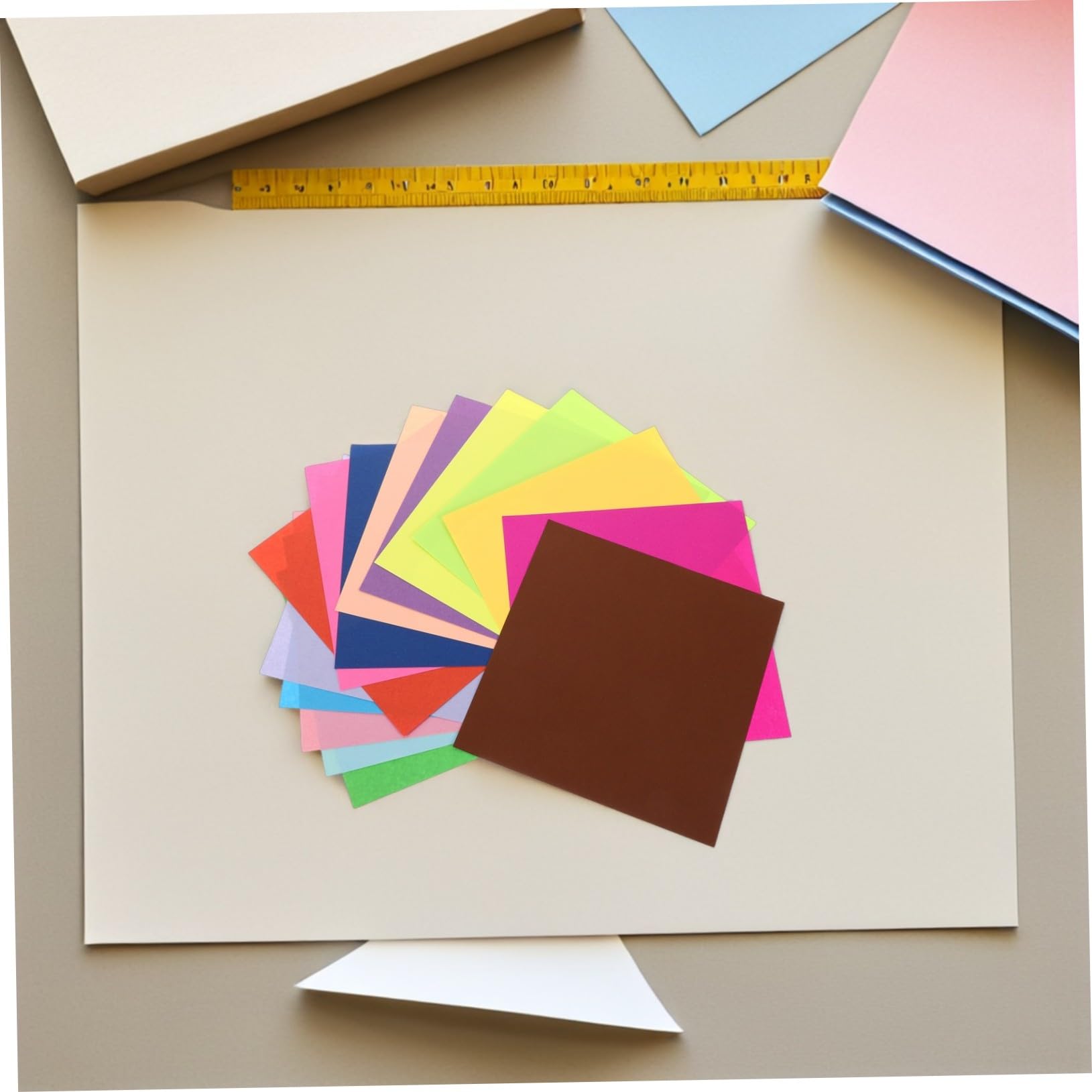 Kinder Origamipapier Quadratisch 600 Blatt Doppelseitig Farbig