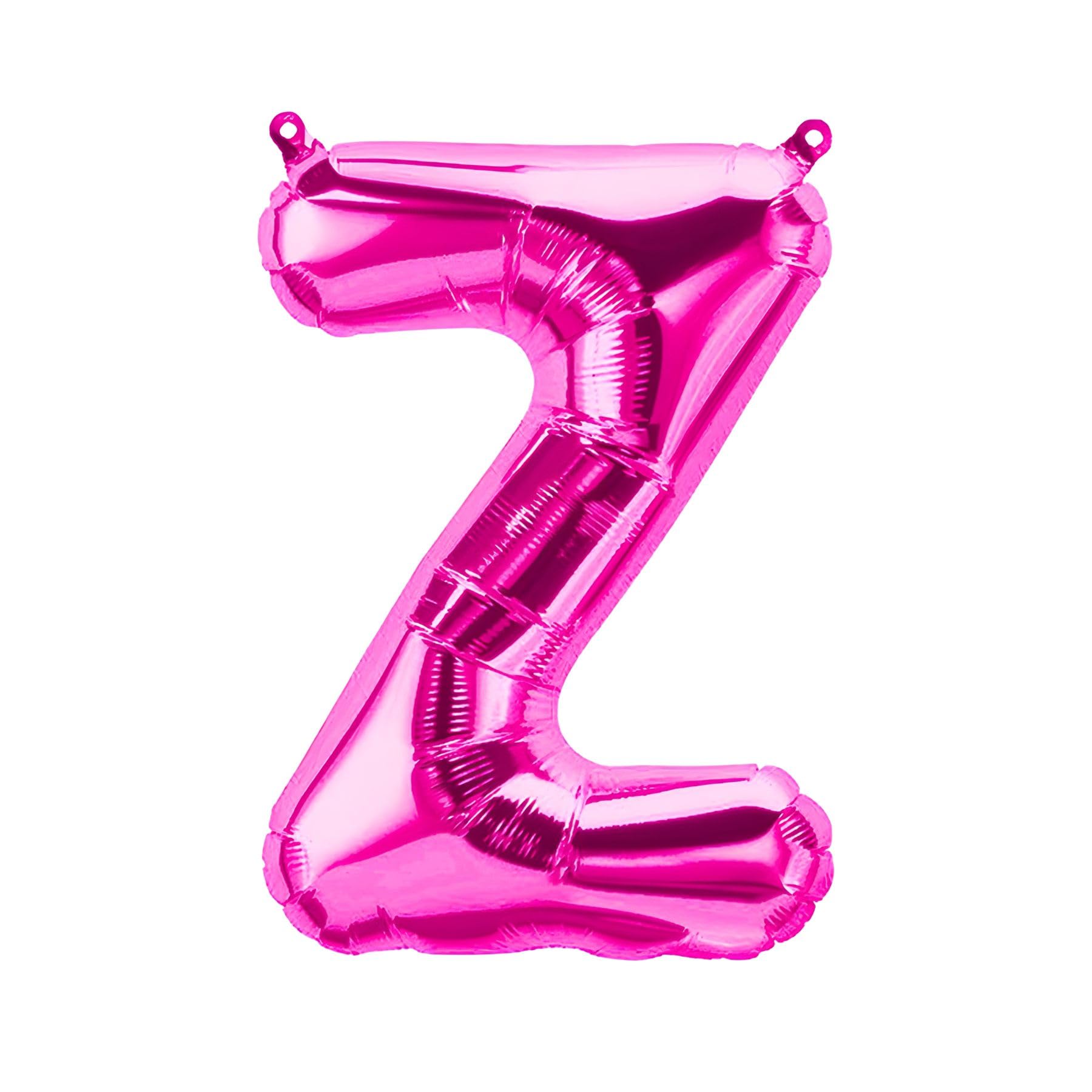 Foil Balloons Letters Pink - 40/80/100 cm for Birthday Wedding Party Decoration Happy Birthday JGA Gift Balloon Graduation Giant Balloon ABI Large XXL Small Mini Pink Girl (40 cm - Z) — image 1