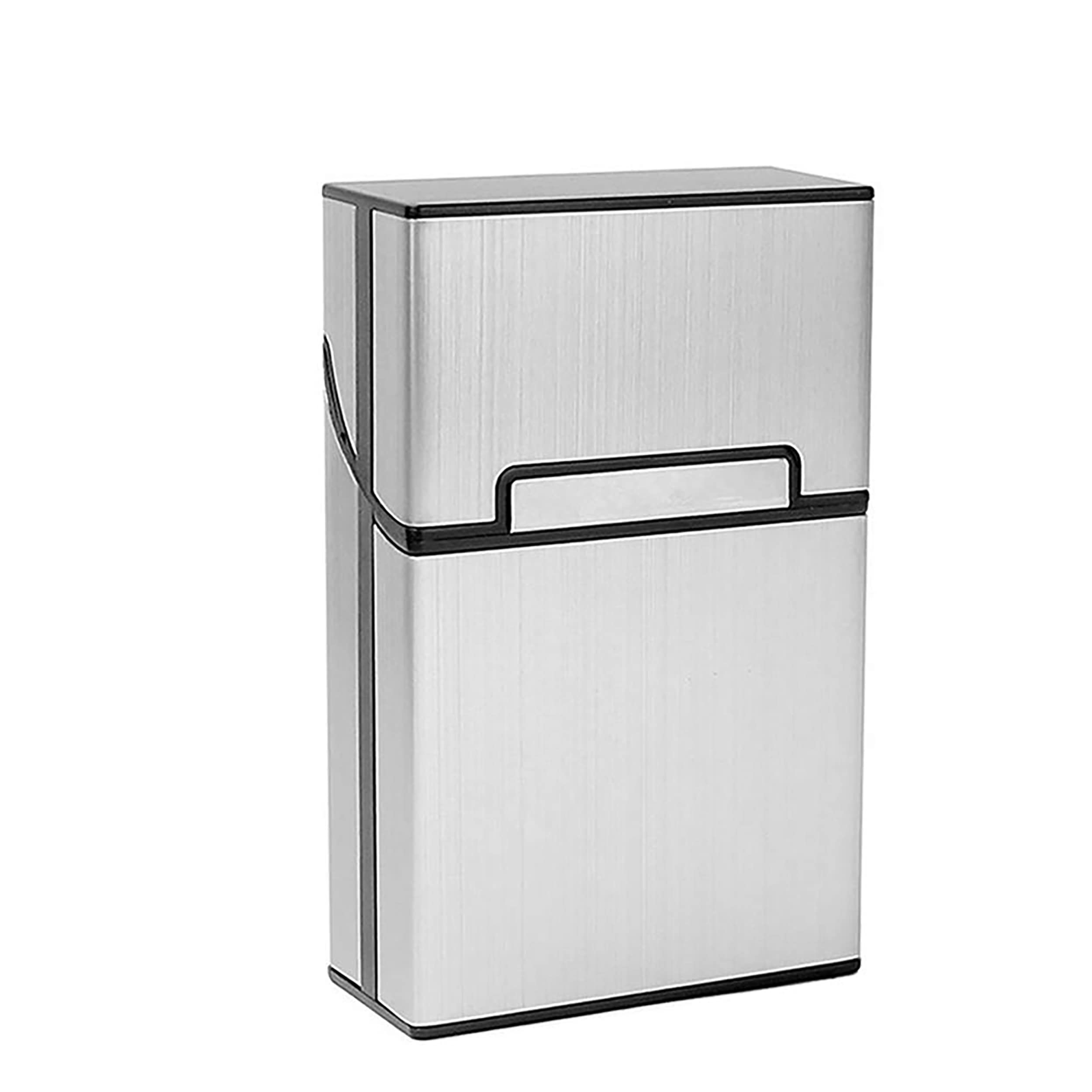 Lightweight Aluminum Cigarette Case With Flip Top - Portable Metal Box Holder for Men and Women, Holds 20 Cigarettes