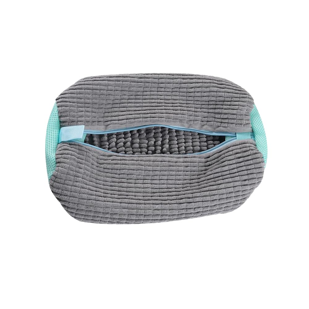 Shoe Washing Machine Bag Reusable 360° Rotating Mesh Laundry Bag with Zipper for Wash Protects Sneakers & Running Shoes from Damage(grey)
