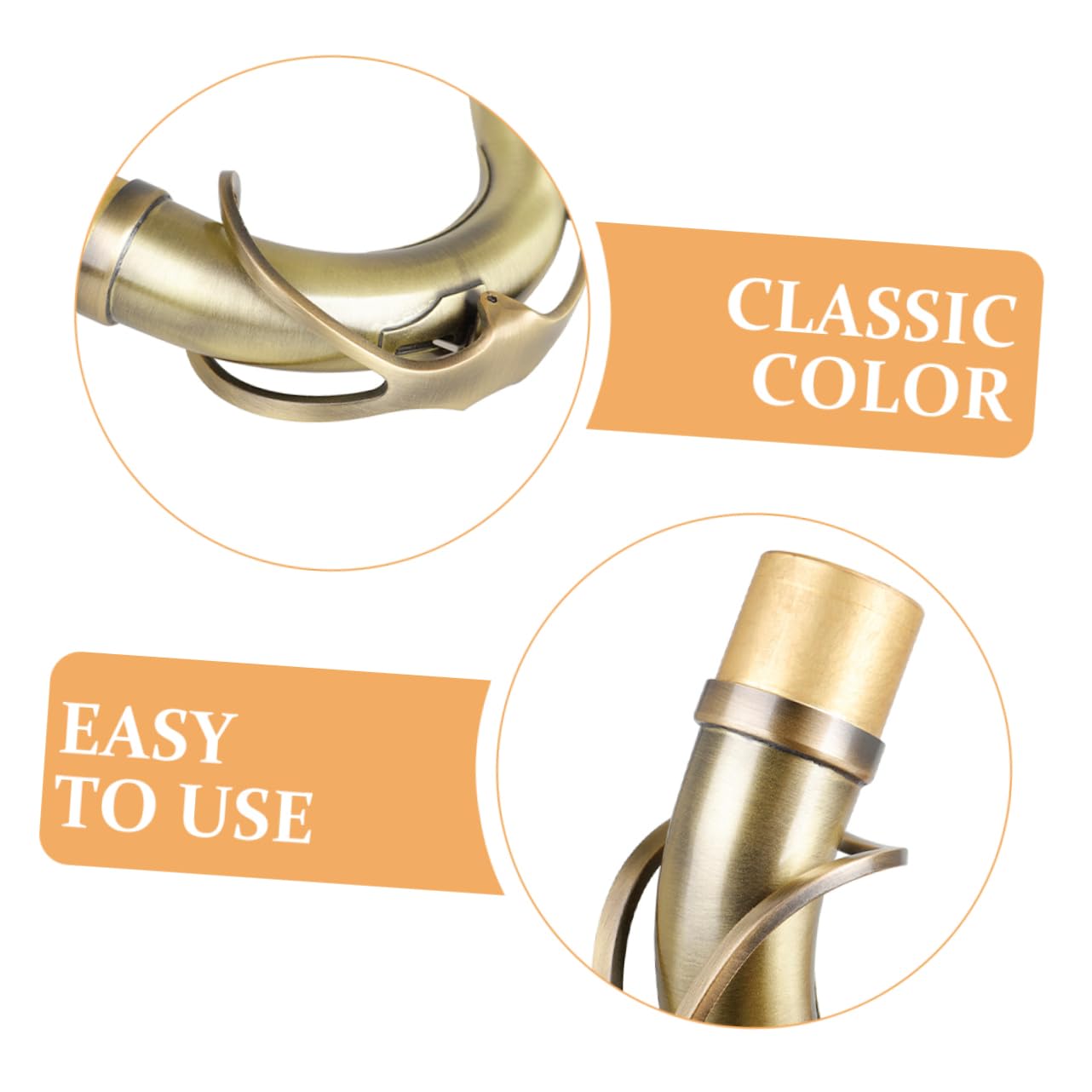 ERINGOGO Saxofón Curvado De Latón Cuello De Repuesto Para Saxofonistas Accesorio De Instrumento Musical Compatible Saxofones Altos Diseño Ergonómico Para Experiencia De Tocar Cómoda