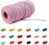 Vista 23 de Cordón de macramé de algodón 2 mm x 109 yardas, cuerda de algodón colorida para manualidades DIY, ganchos de plantas (Beige)