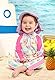 Baby Mädchen Atmungsaktiv UV Shirt UPF 50+ Reißverschluss Langarm Badebekleidung Rosa & Kokosnussbaum 18-24 Monate