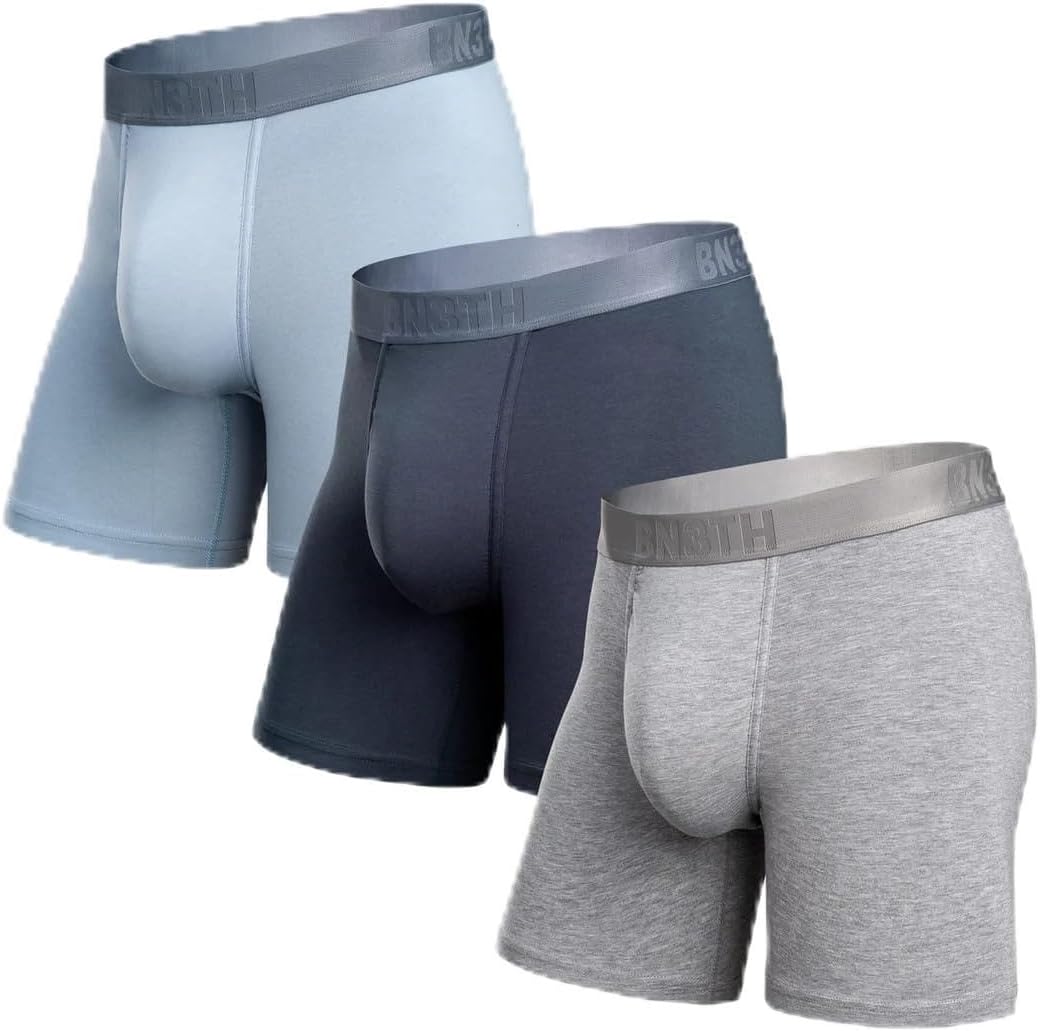 BN3TH Men's Classic Essentials Boxer Briefs, 3-D Pouch, 5.5" Inseam (3pk)