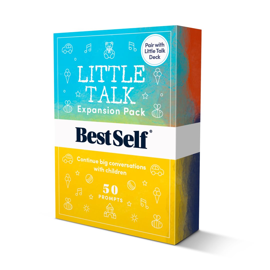 BestSelf Conversation Cards for Kids - Little Talk Expansion Pack - 50 Prompts, Ideal Classroom Must Haves and Therapy Tools, Social Skills Activities and Fun Conversation Starters for Kids