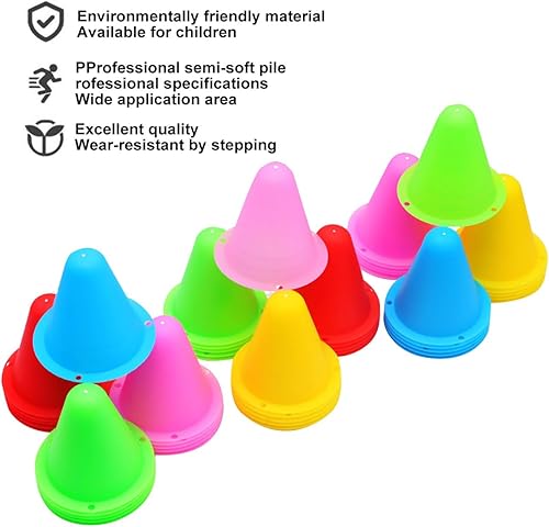 Miniatura 4 de FZBNSRKO 20 conos de entrenamiento de fútbol, conos de slalom de colores mixtos, mini conos de agilidad para niños, patinaje sobre ruedas, práctica