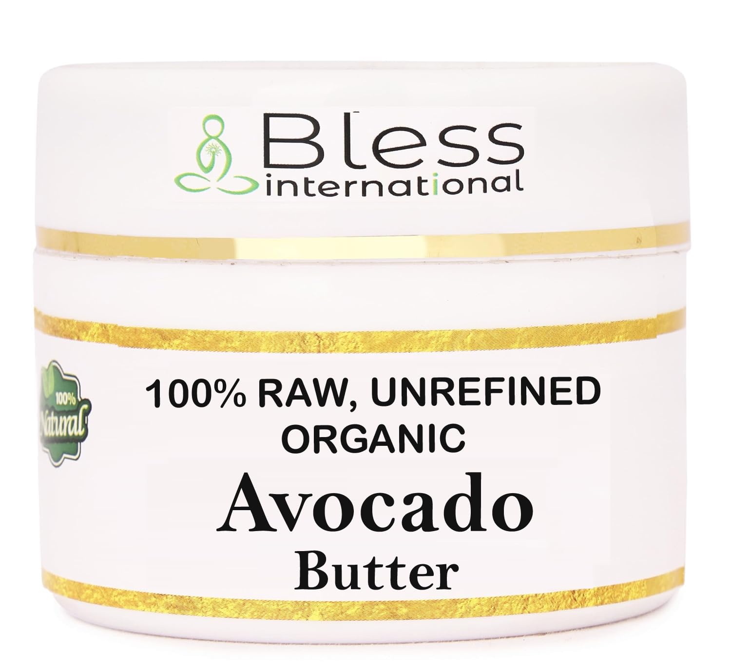 Organic Raw Avocado Butter 100% Pure,Natural & Unrefined| Skin Moisturizer For Face, Body & Hair| 8 OZ/230 GM Ivory / White Grade A | DIY Creams, Balms, Lotions, Soaps| Softens Dry & Tough Skin