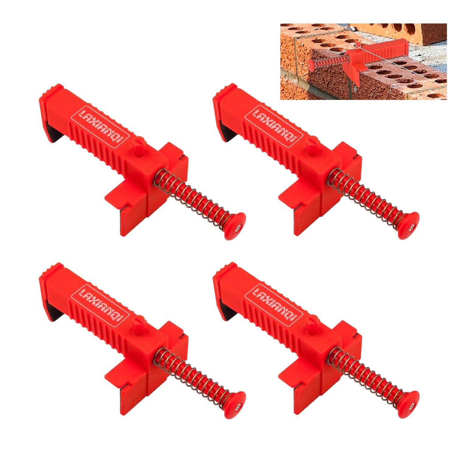 Brick Liners, 4Pcs Brick Line Runner Brick Liner Clamps Bricklaying Tools Wire Drawer Bricklaying Tool Fixer Wire Drawer Brick Line Runner Bricklaying Trowel Tool Fixer Clamps for Building