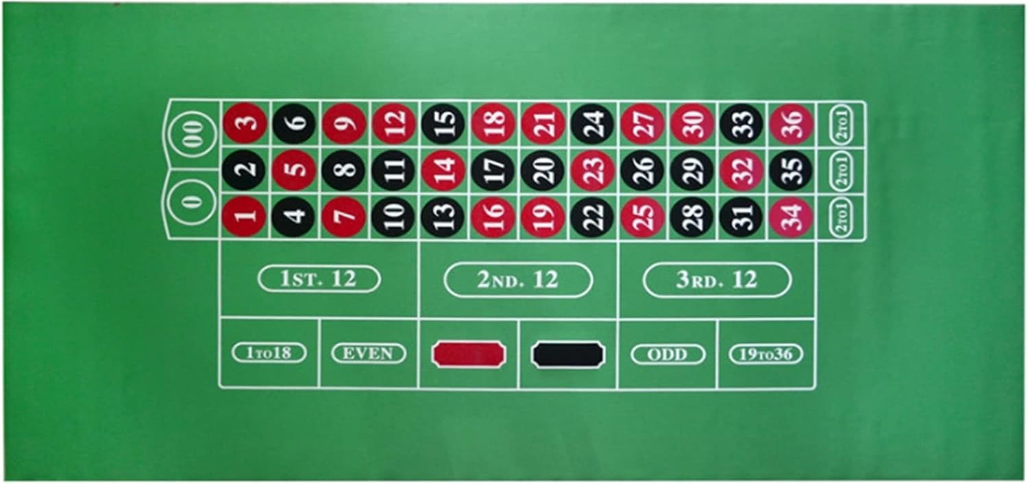 Portable Poker Table Top 18090cm Poker Table Cloth Texas Poker Tablecloth Felt 10 Players Poker Mat/Tapis Poker Non-Woven Fabrics 1pcs (Color : 2) (4)