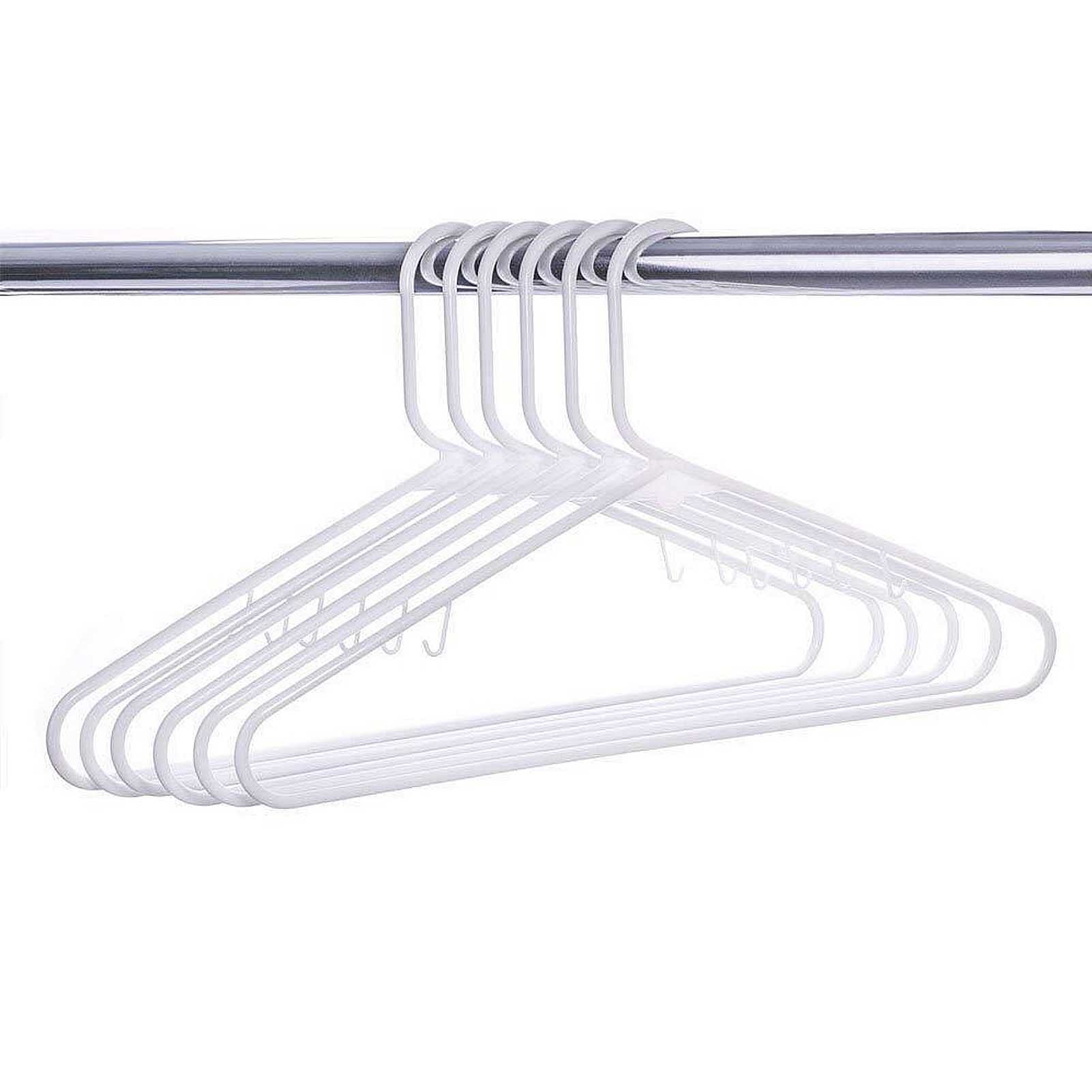 Cintres en plastique robustes blancs lot de 20 pour dressing adulte