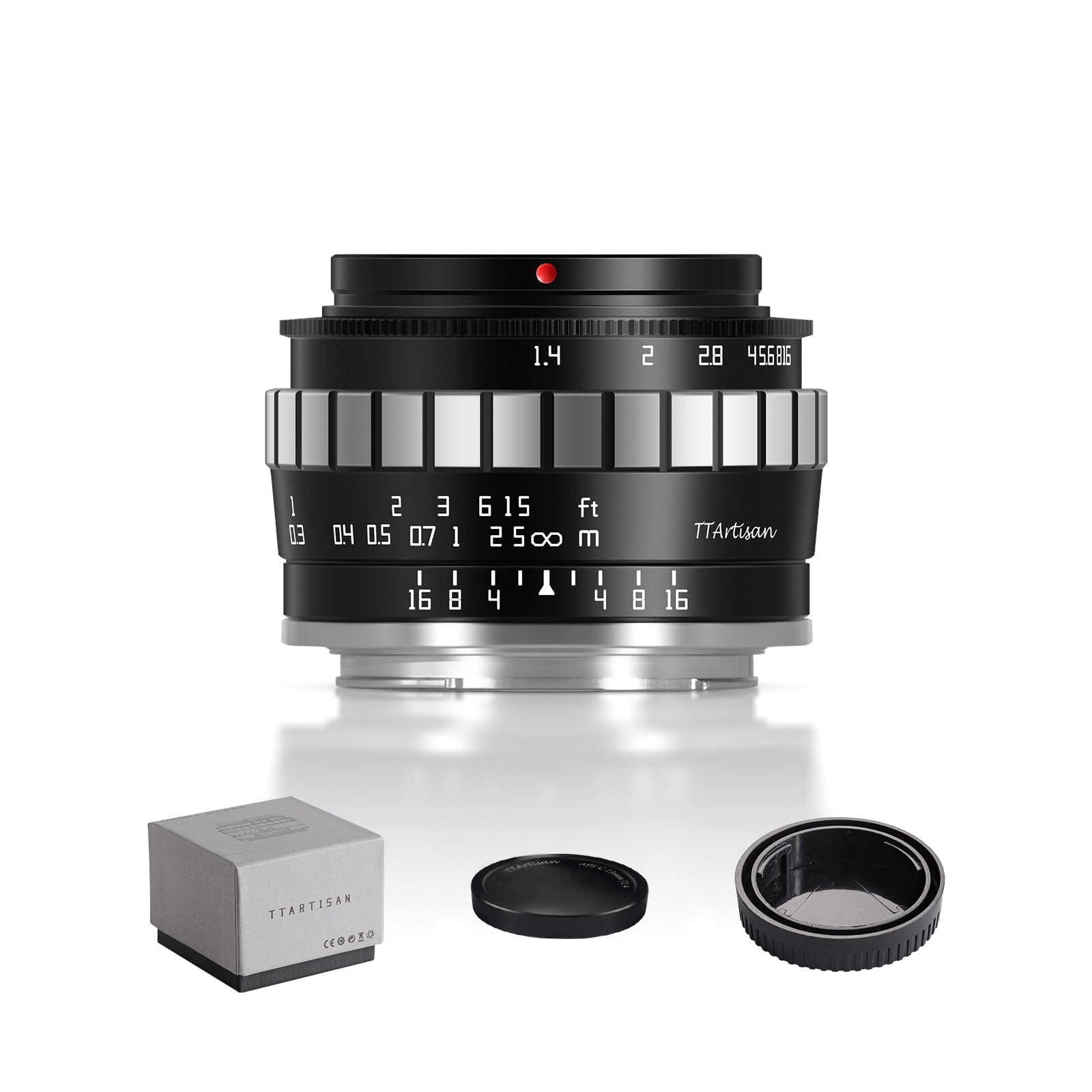 TTARTISAN 23 mm F1.4 APS-C manueller Fokus Kameraobjektiv für Sony E-Mount (E-Mount)