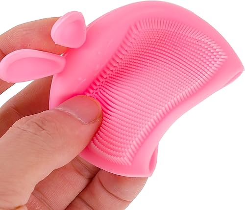 Miniatura 7 de 4pcs Paw Lovely Scrubbies Masaje de dibujos animados Scrubby Face Bunny Silicona Pad Forma Conejo Scrub Cat Herramienta Eliminación Facial