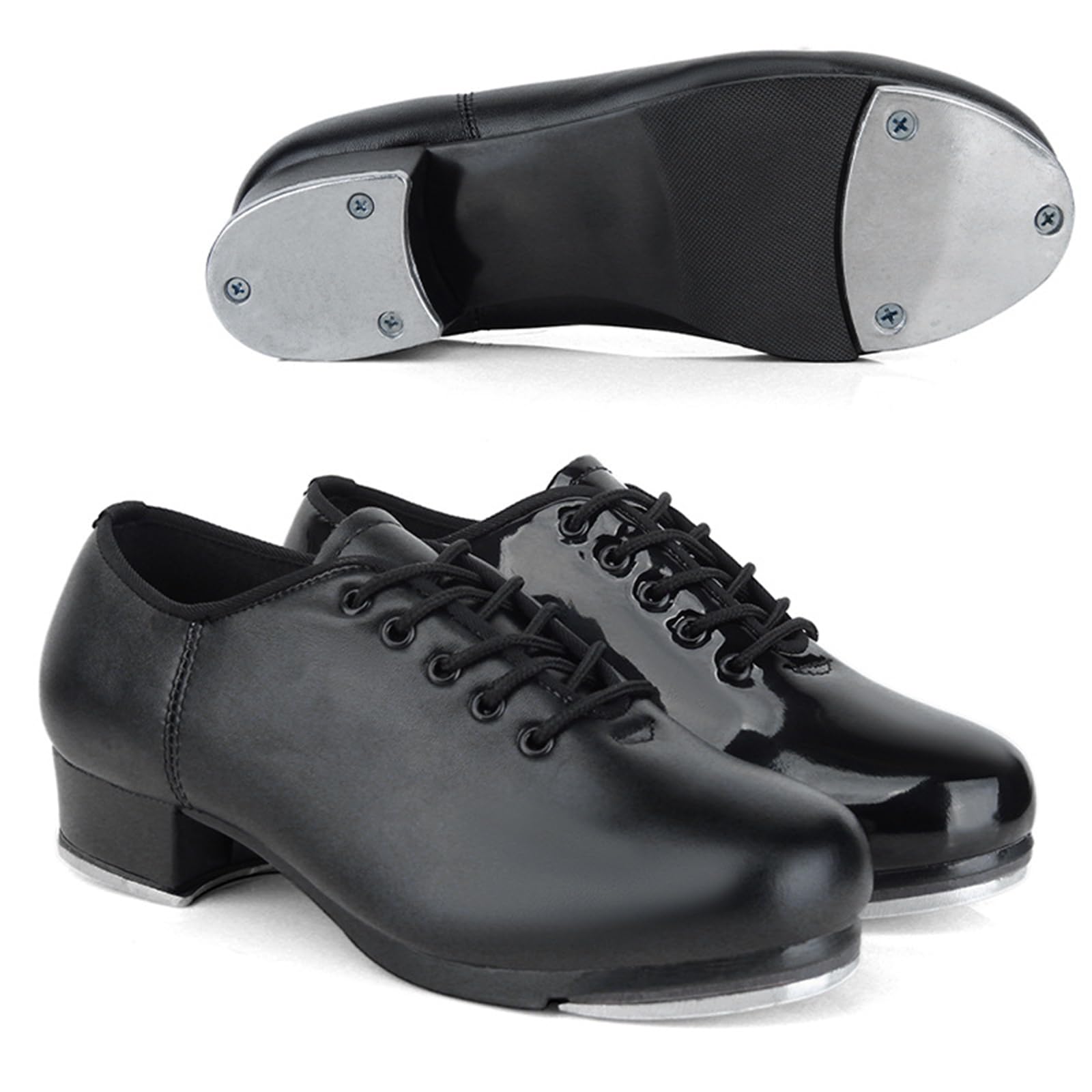 1 Paar Absatzplatten aus Metall, Sohlenschutz, Pads, Schutz, Gewindebohrer, Tipps, Reparaturset mit Schraubnägeln für Schuhstiefel, Stepptanz Schuhzubehör aus Metall