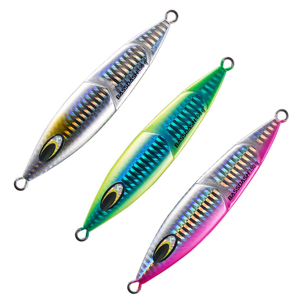 Leurre De Pêche En Mer Vertical Rapide - 6 Pouces Rose/blanc Avec Hameçon Fluo, 150g