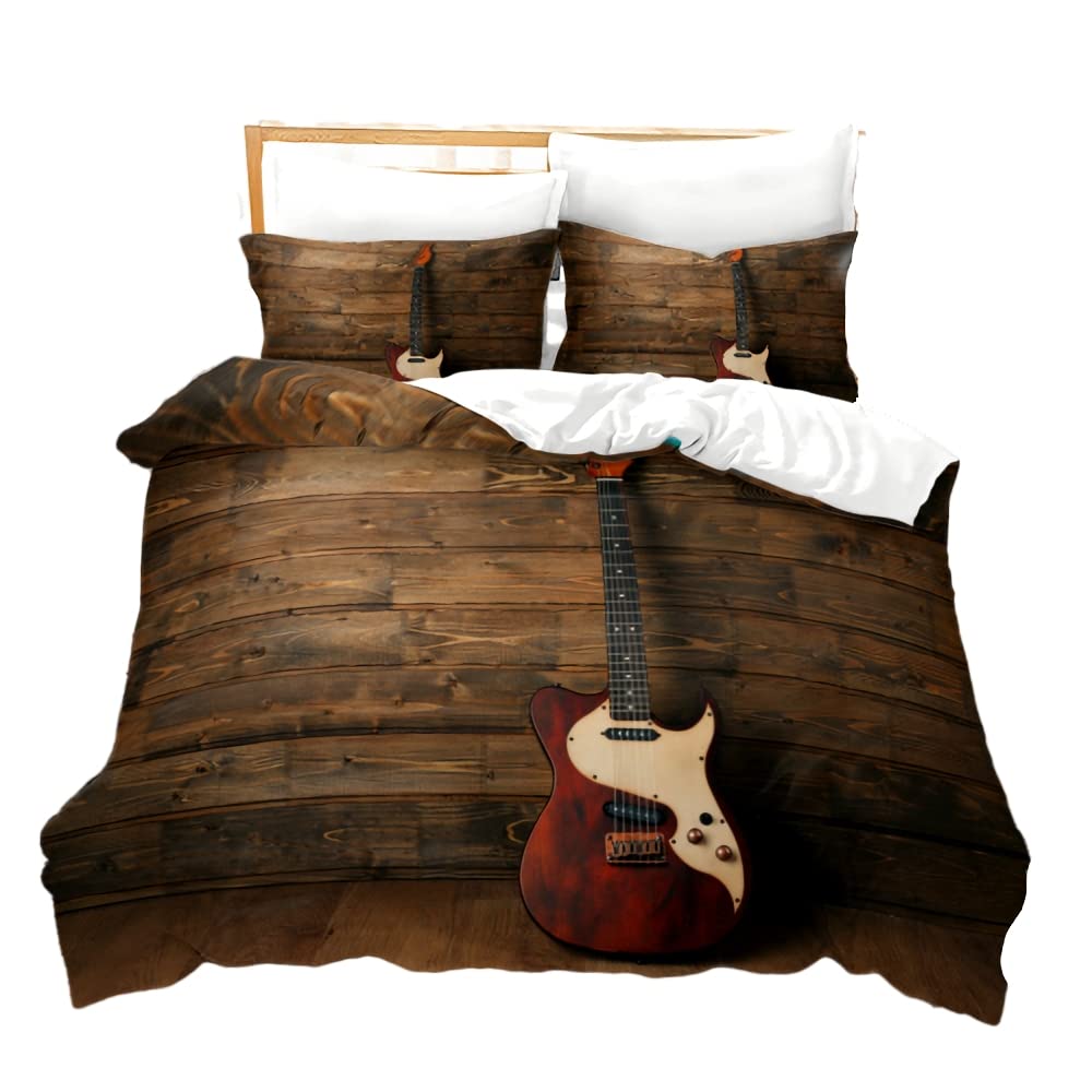 Housse de couette guitare rock 200x200 cm fermeture éclair
