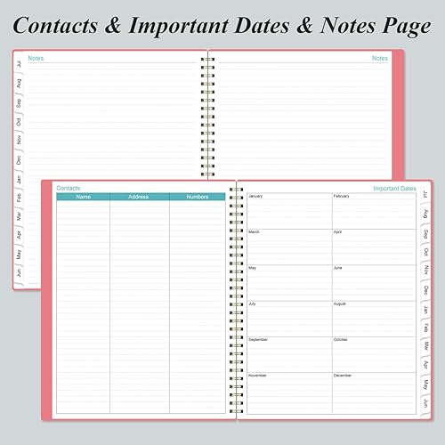 Miniatura 6 de Agenda mensual 2024-2025, calendario mensual de 18 meses, enero 2024 a junio 2025, dos páginas por mes, agenda de 9 x 11 pulgadas con pestañas,