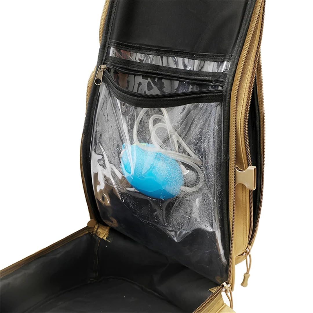 Suwequest Sac à dos de pêche avec séparation sèche et humide - Grande capacité - Double couche - Sac à main de rangement pour leurres de pêche