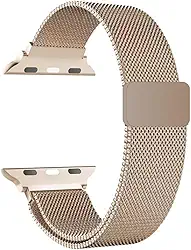 Pulseira milanesa original de aço inoxidável compatível com Apple Watch Series 9, Ultra 2/Ultra, SE/SE 2nd de 38 mm, 40 mm, 41 mm, 42 mm, 44 mm, 45 mm e 49 mm