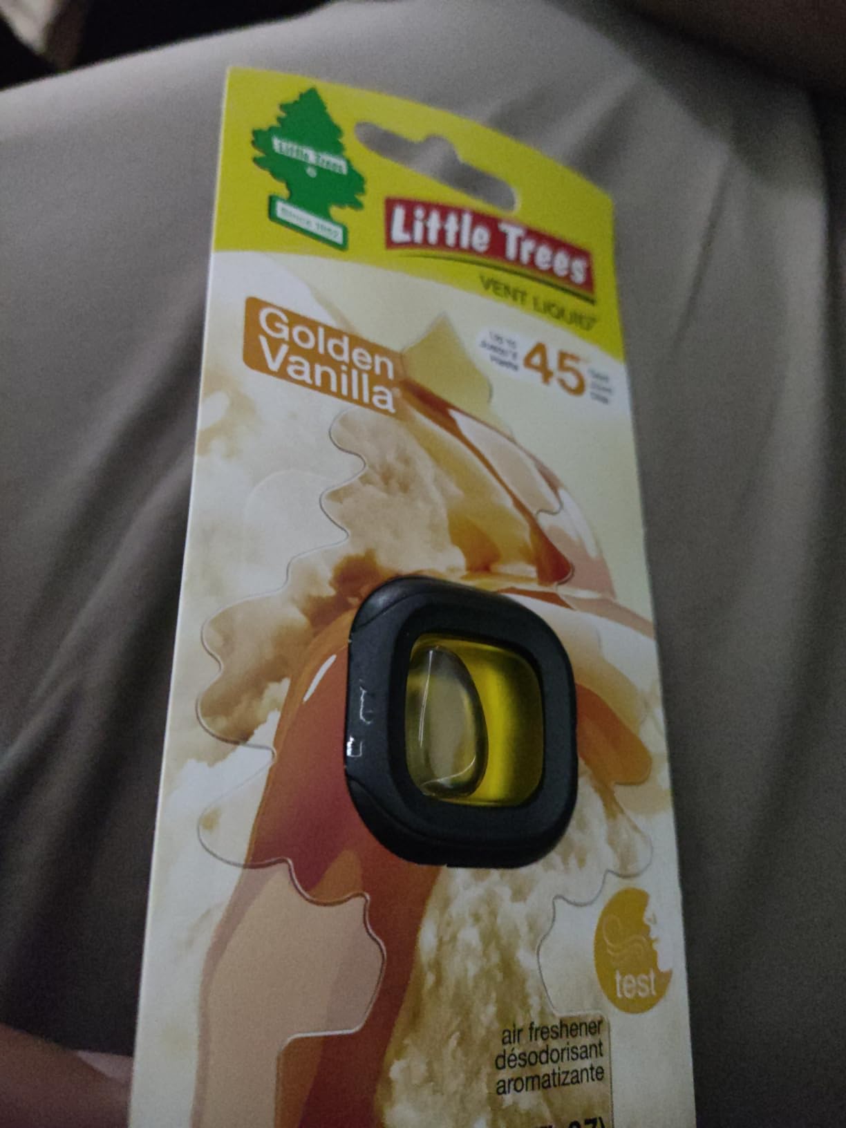 Little Trees Vent Liquid Car Air Freshener Golden Vanilla Fragrance 1