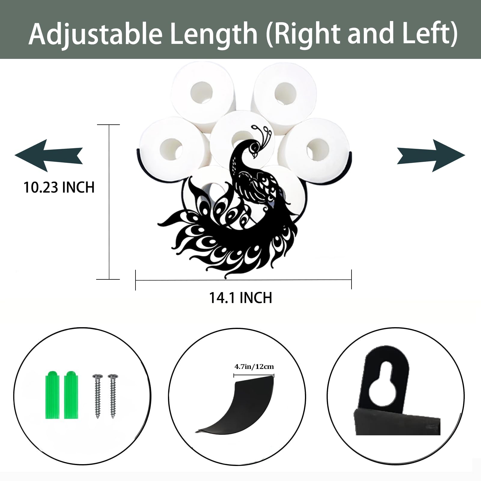 GNBOW Porte-Papier Toilette Créatif En Forme De Canard, Porte-Rouleau De Papier Toilette, Décoration De Salle De Bain, Support Mural Sans Poinçon