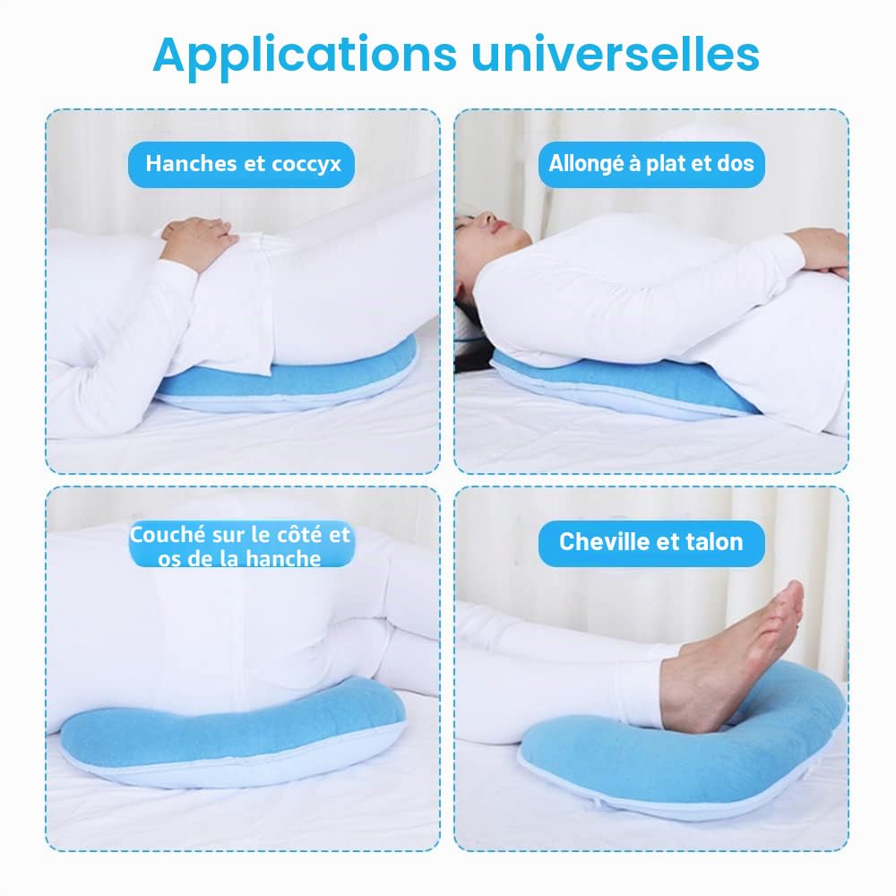 MESINURS Coussin Anti-escarres en Forme de Donut pour lit, Personnes âgées, handicapées, Enceintes (43,2 x 43,2 cm, carré)